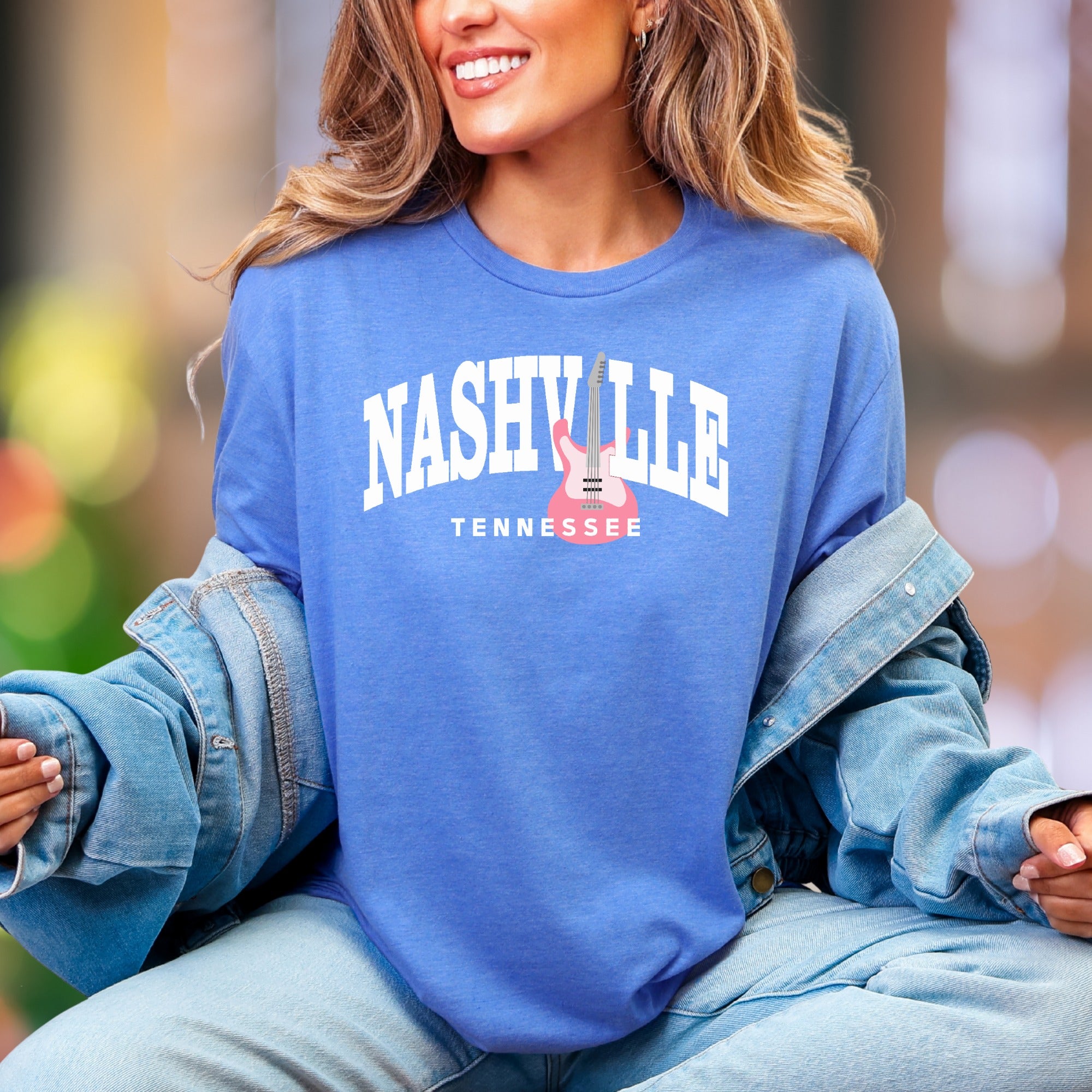 "NASHVILLE TENNESSEE" | Bold Graphic Unisex Adult T-Shirt | Music City Lifestyle