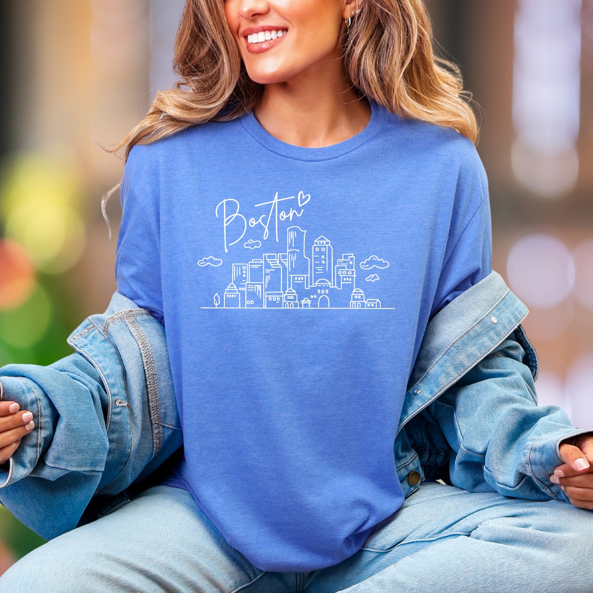 "Boston" | Minimal Cityscape Unisex Adult T-Shirt | Local Pride Apparel