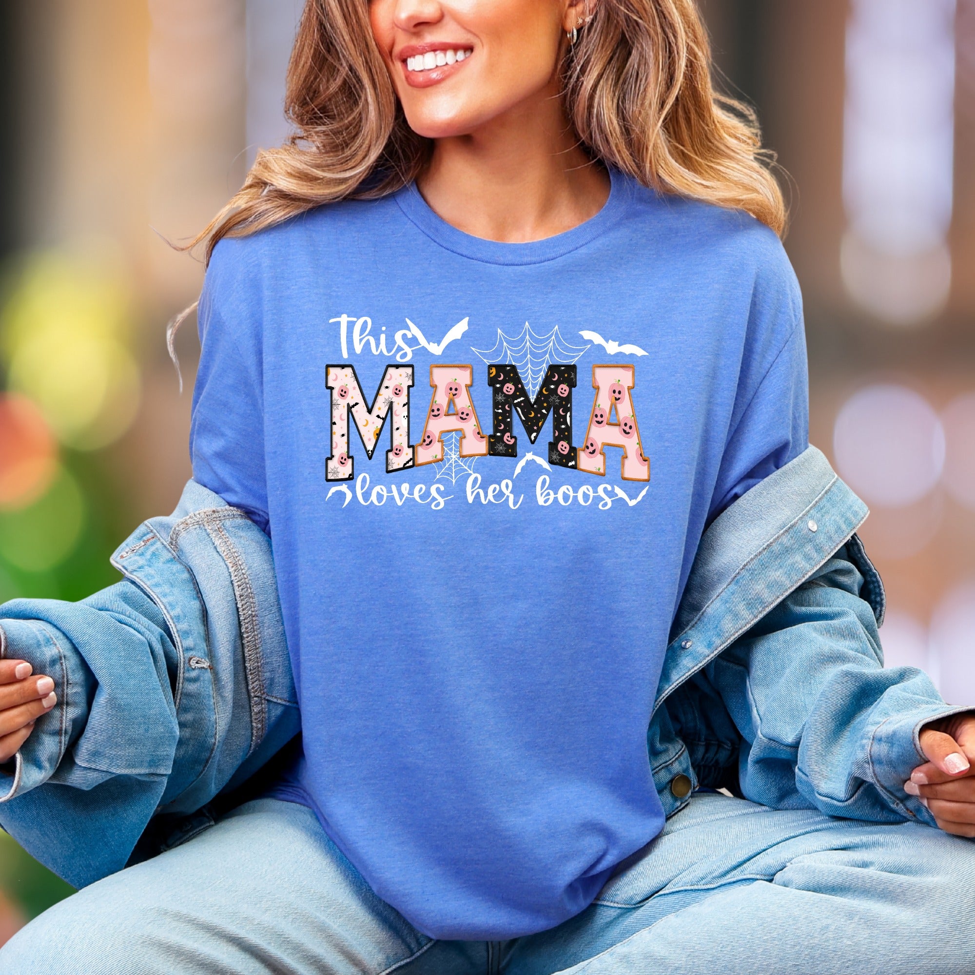 "This Mama Loves Her Boos" | Halloween Graphic Unisex Adult T-Shirt | Funny Lifestyle