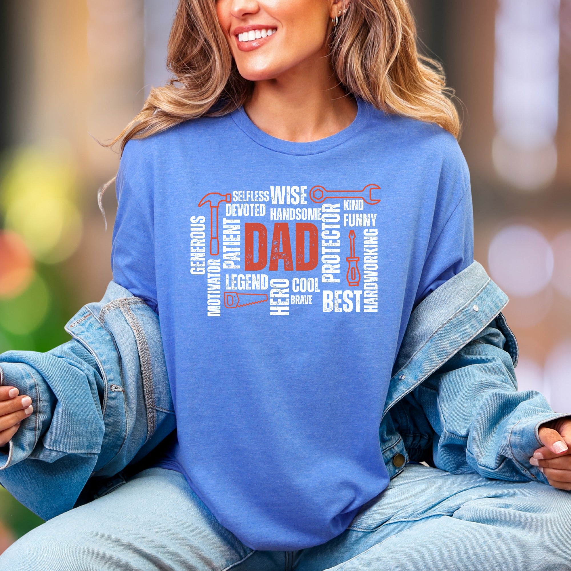 "DAD" Defined | Word Cloud Typography Unisex Adult T-Shirt | Family Love Lifestyle