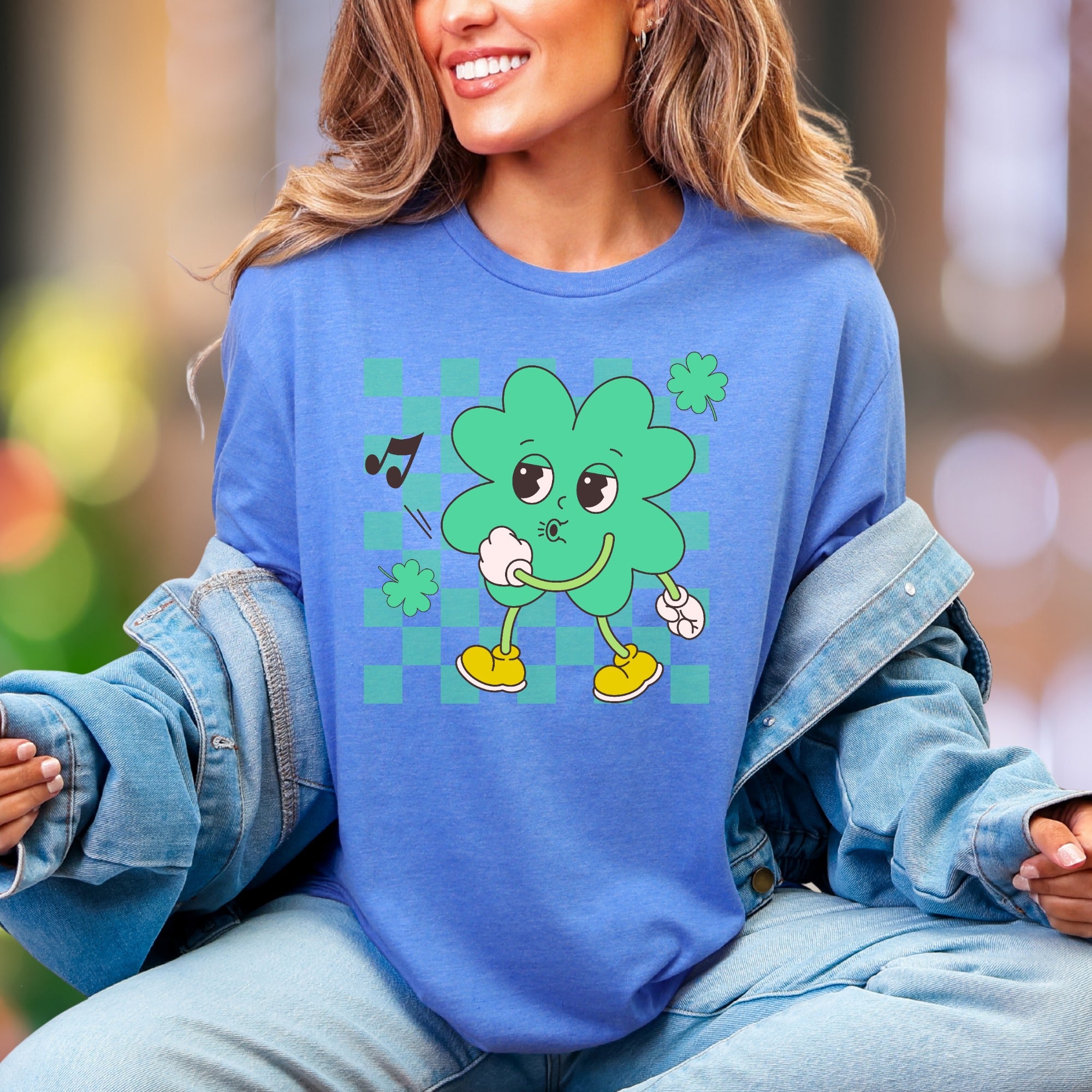 "Groovy Shamrock Dancin'" | Retro Cartoon Unisex Adult T-Shirt | Fun Personality Apparel
