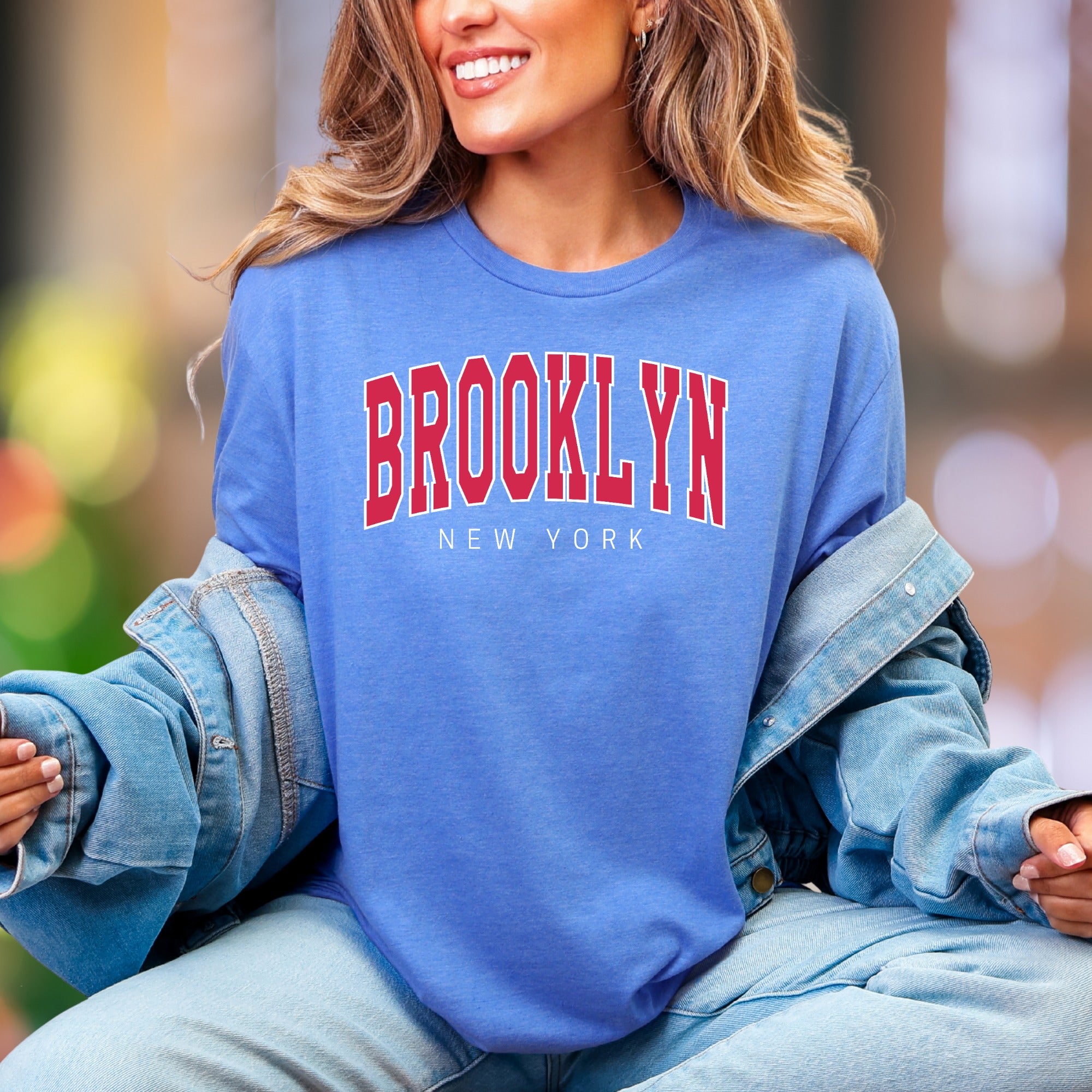 "Brooklyn New York" | Bold Typography Unisex Adult T-Shirt | City Lifestyle
