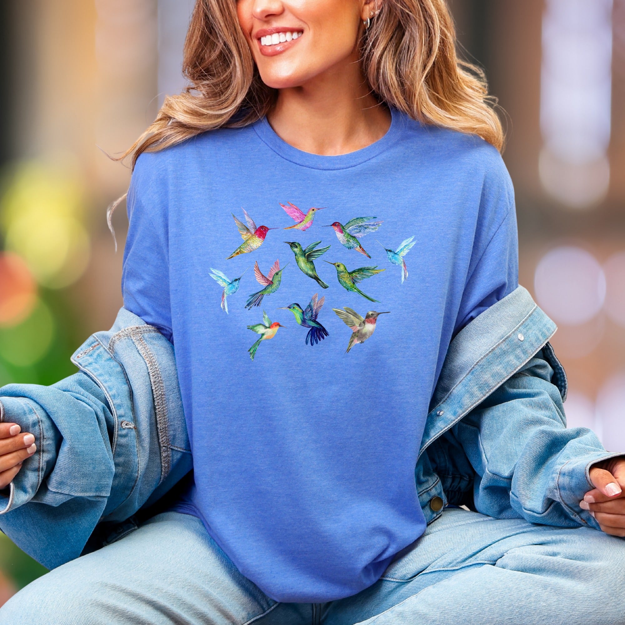 "Hummingbird Flock" | Colorful Nature Unisex Adult T-Shirt | Peaceful Lifestyle