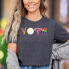 "VOTE" | Bold Typography Graphic Unisex Adult T-Shirt | Empowering Lifestyle