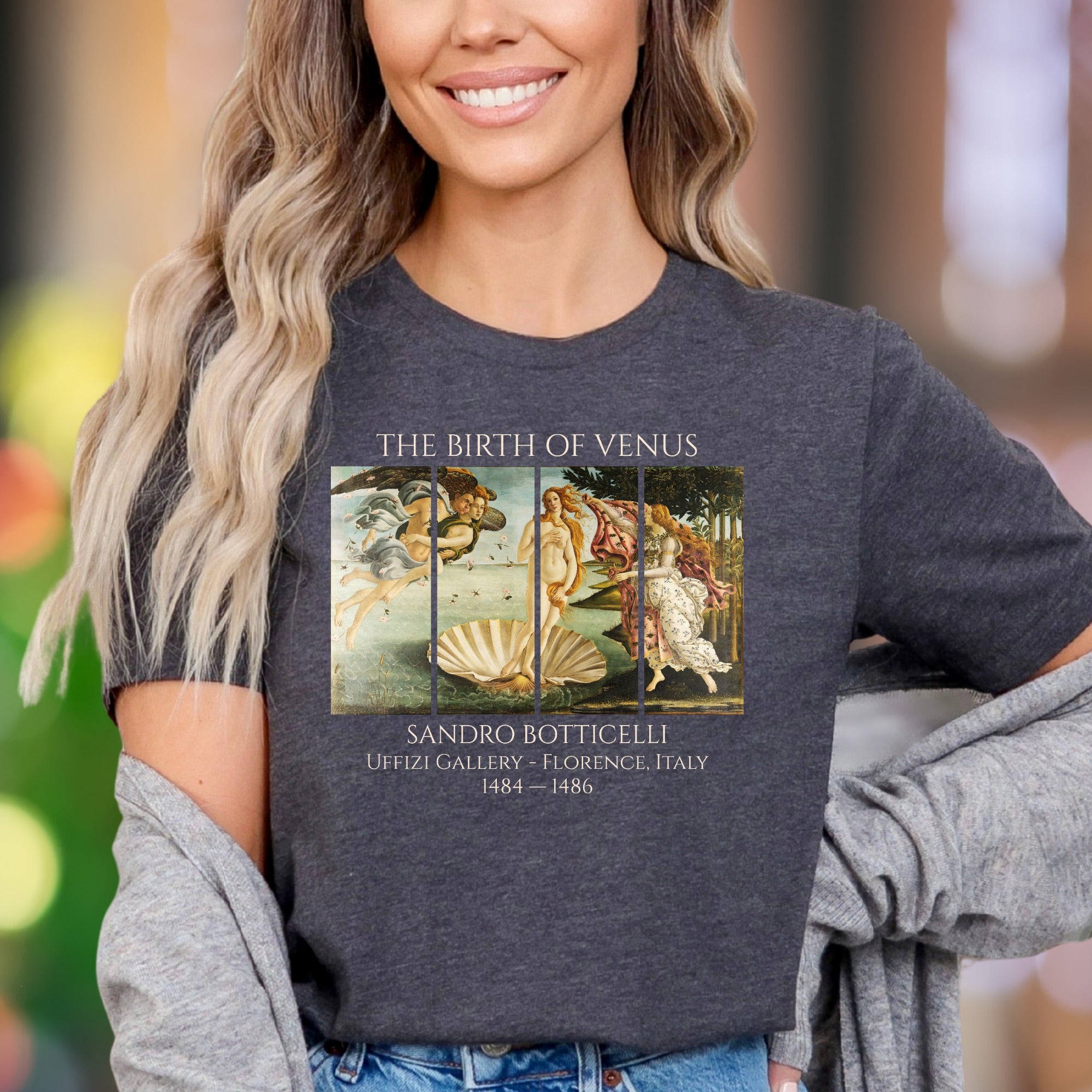 "THE BIRTH OF VENUS" | Art History Graphic Unisex Adult T-Shirt | Renaissance Masterpiece