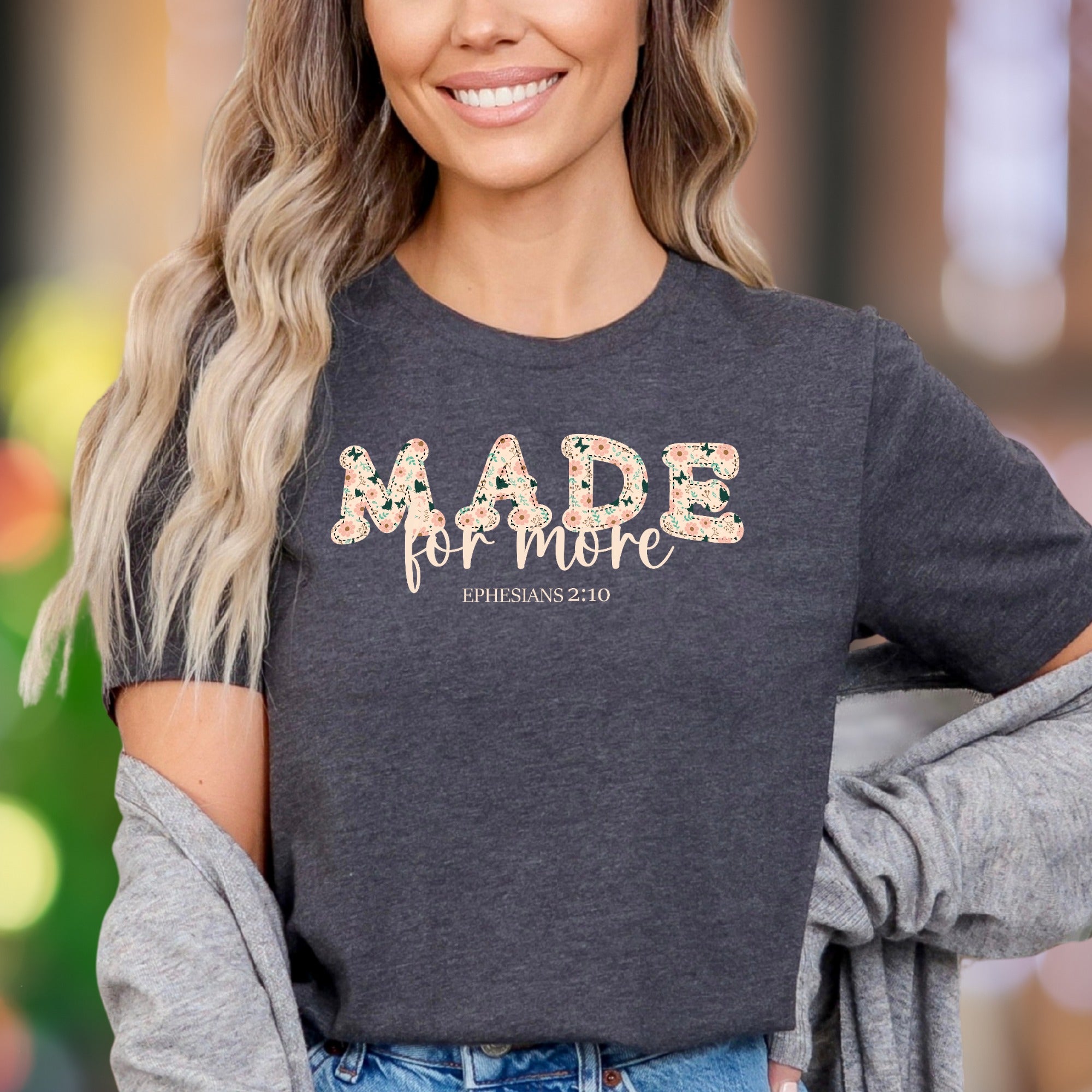 "MADE for more" | Floral Graphic Unisex Adult T-Shirt | Empowering Lifestyle