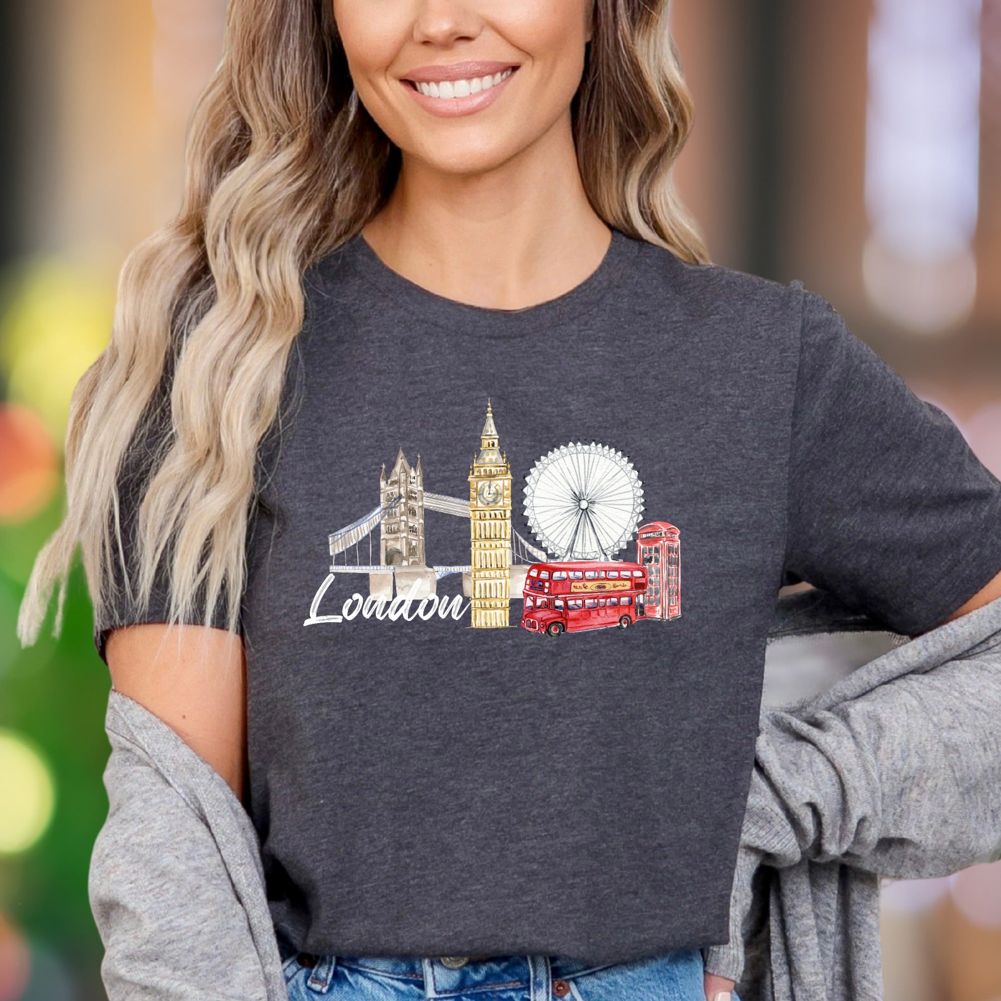 "London" | Iconic Cityscape Unisex Adult T-Shirt | Travel Lifestyle