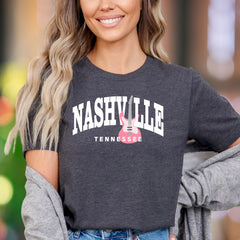 "NASHVILLE TENNESSEE" | Bold Graphic Unisex Adult T-Shirt | Music City Lifestyle