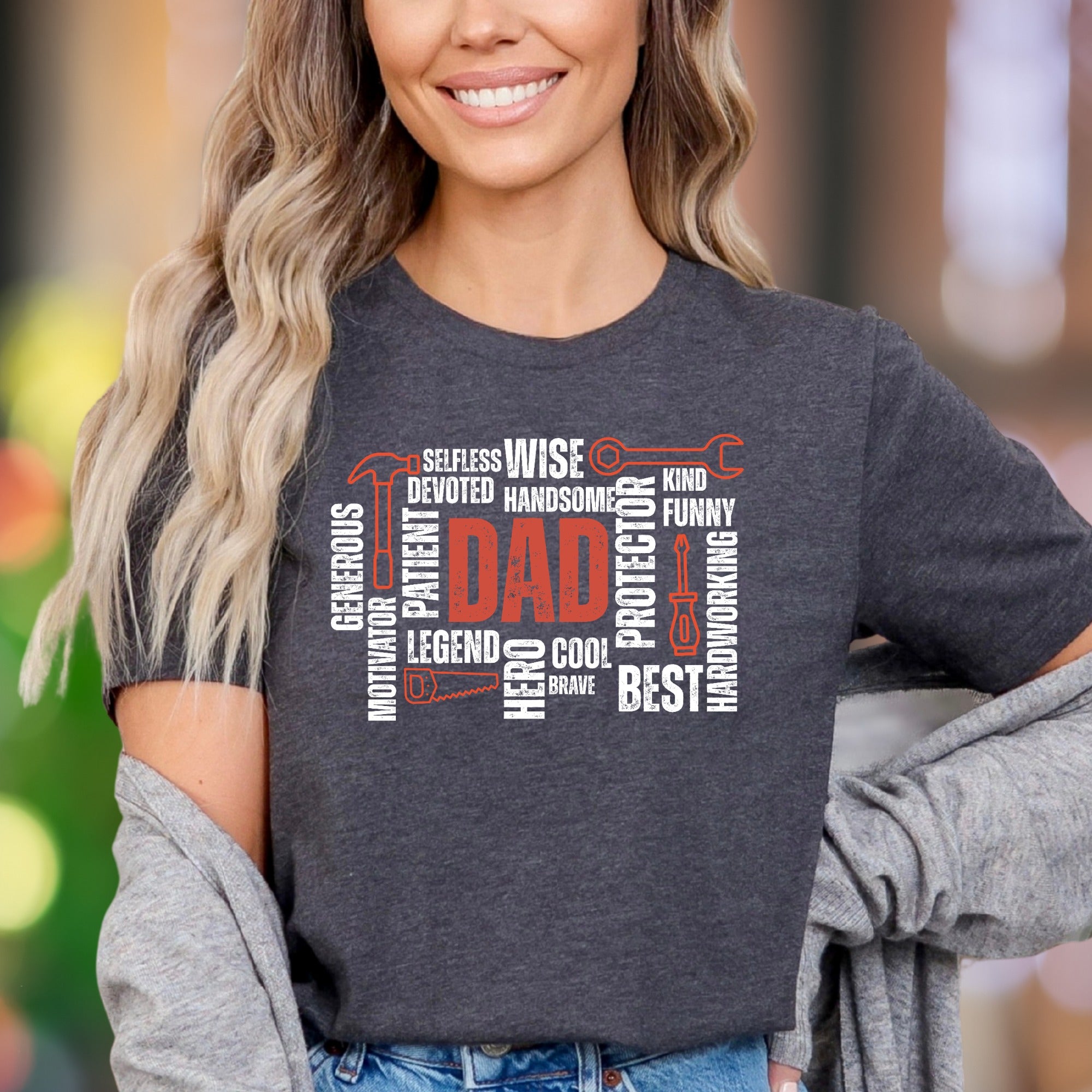 "DAD" Defined | Word Cloud Typography Unisex Adult T-Shirt | Family Love Lifestyle
