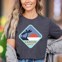 "Cancun Mexico" | Retro Travel Graphic Unisex Adult T-Shirt | Vacation Lifestyle