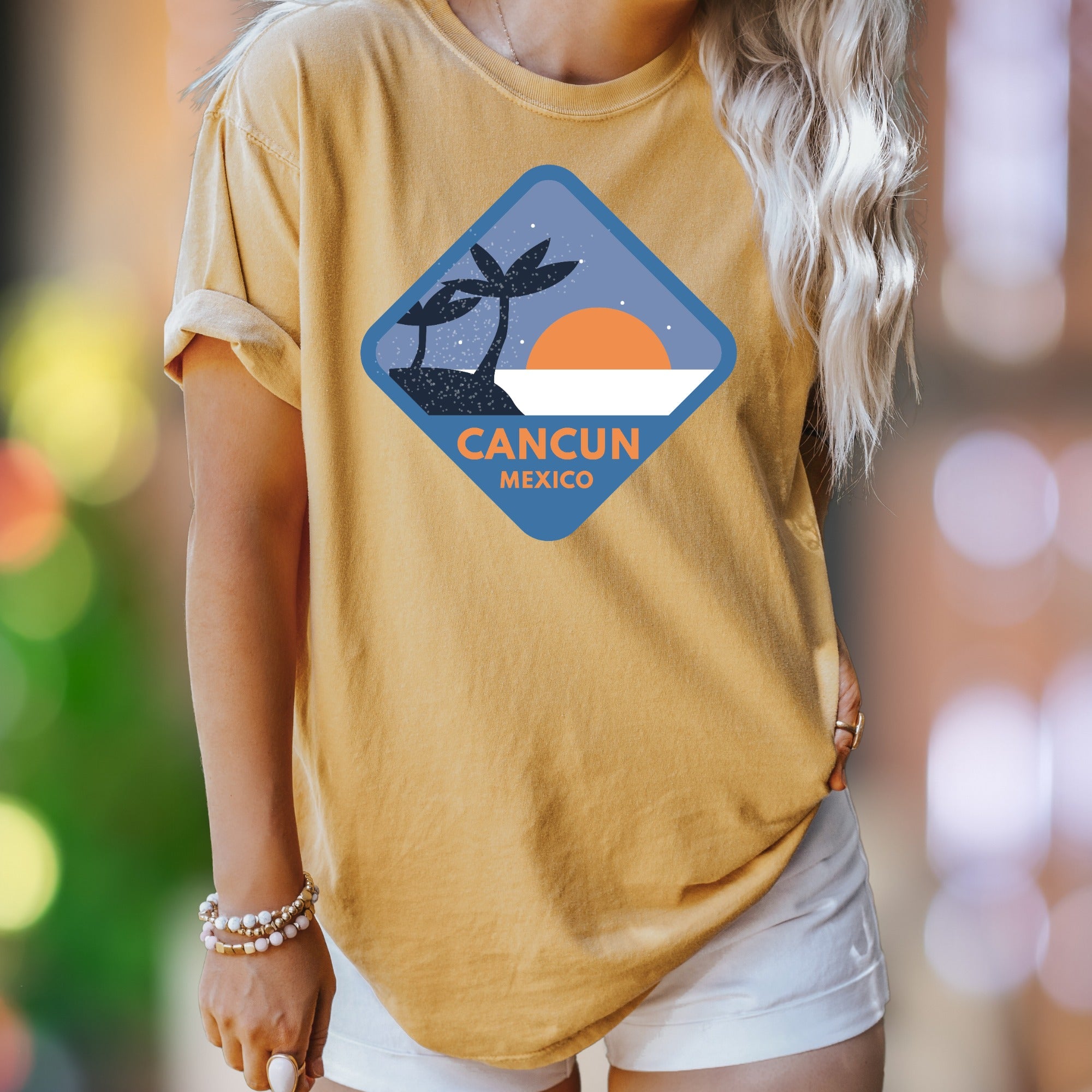 "Cancun Mexico" | Comfort Colors Unisex Adult T-Shirt | Retro Travel Lifestyle
