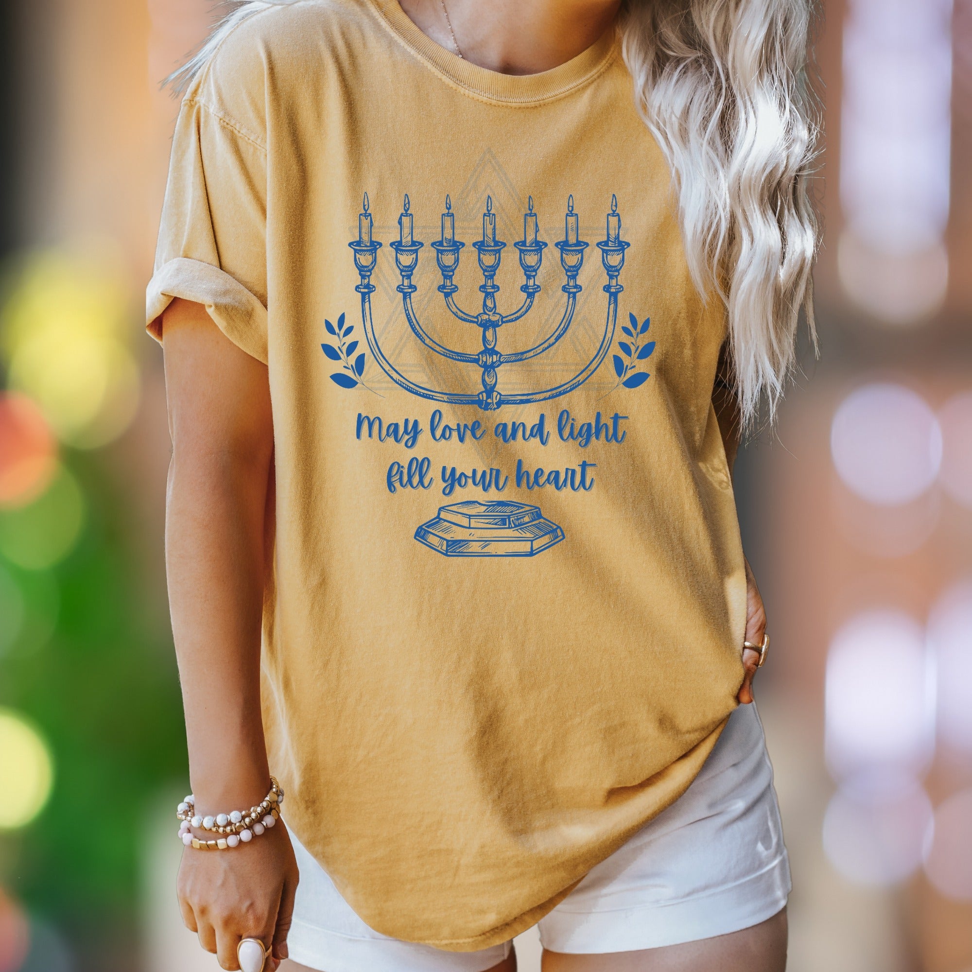 "May Love and Light Fill Your Heart" | Comfort Colors Unisex Adult T-Shirt | Heartfelt Message Tee