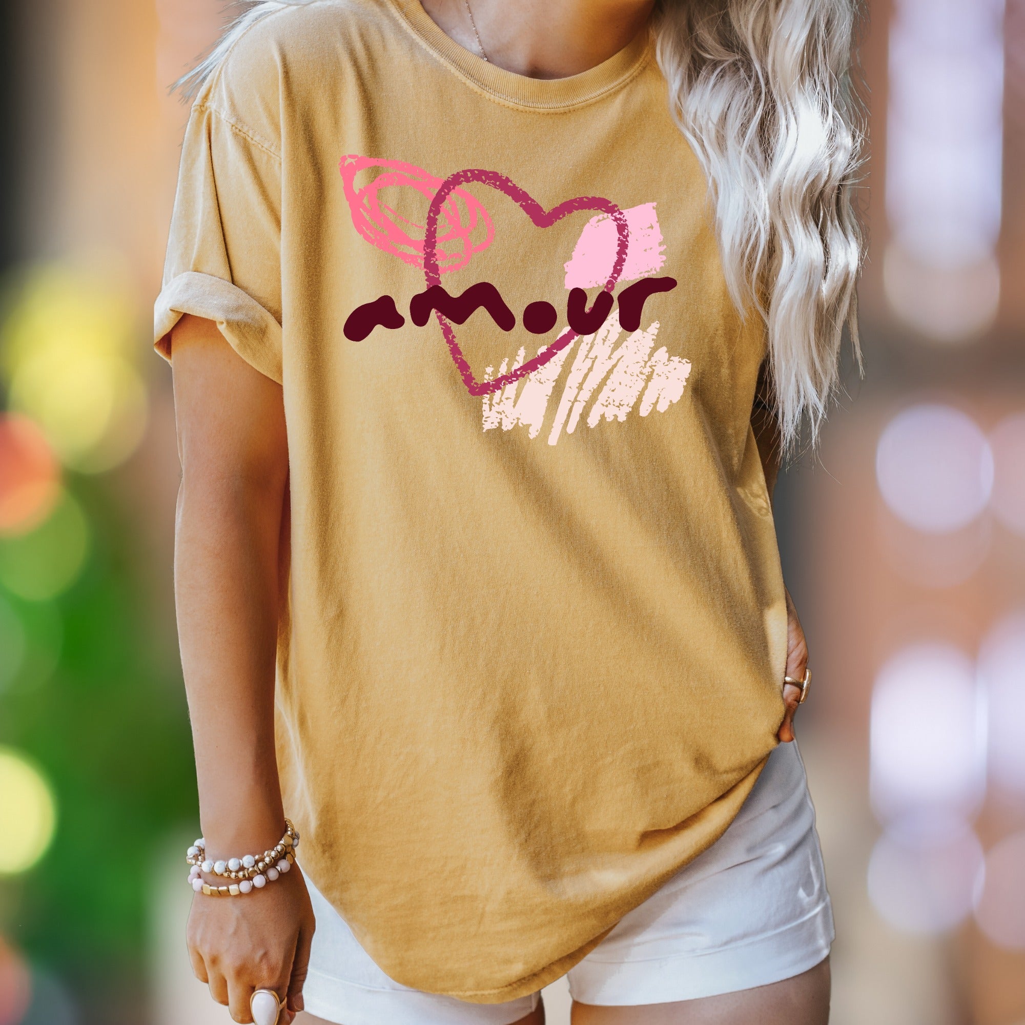 "Amour" | Comfort Colors Unisex Adult T-Shirt | Artistic Love Expression