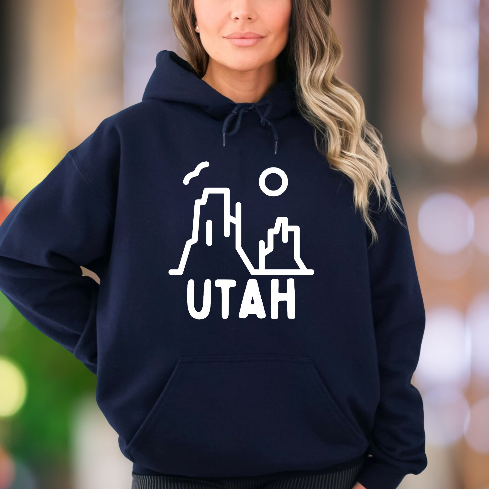 "Utah Scenic Graphic" | Nature Minimalist Unisex Adult Hoodie | Outdoor Lifestyle