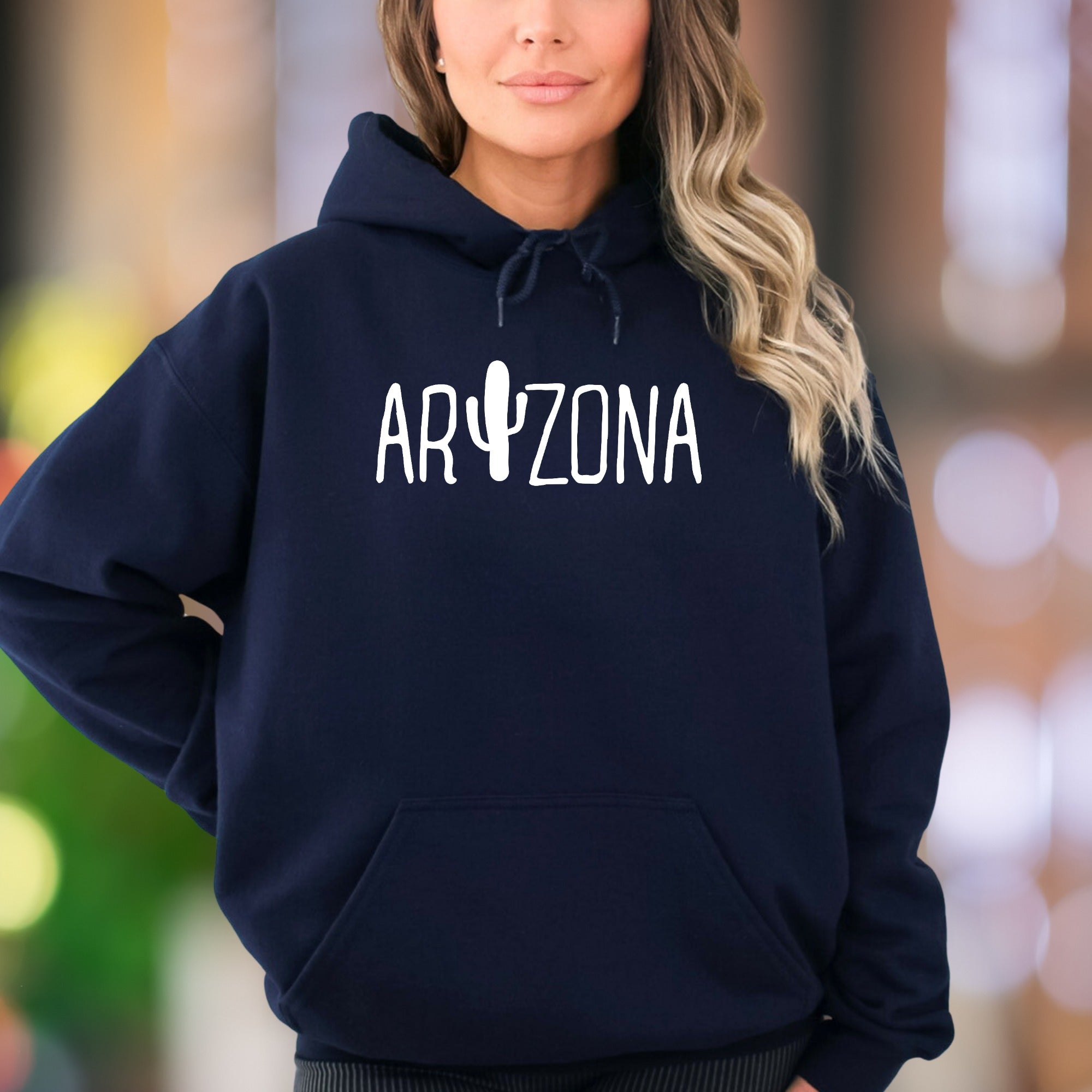 "ARIZONA" | Southwest Cactus Graphic Unisex Adult Hoodie | Travel Lifestyle