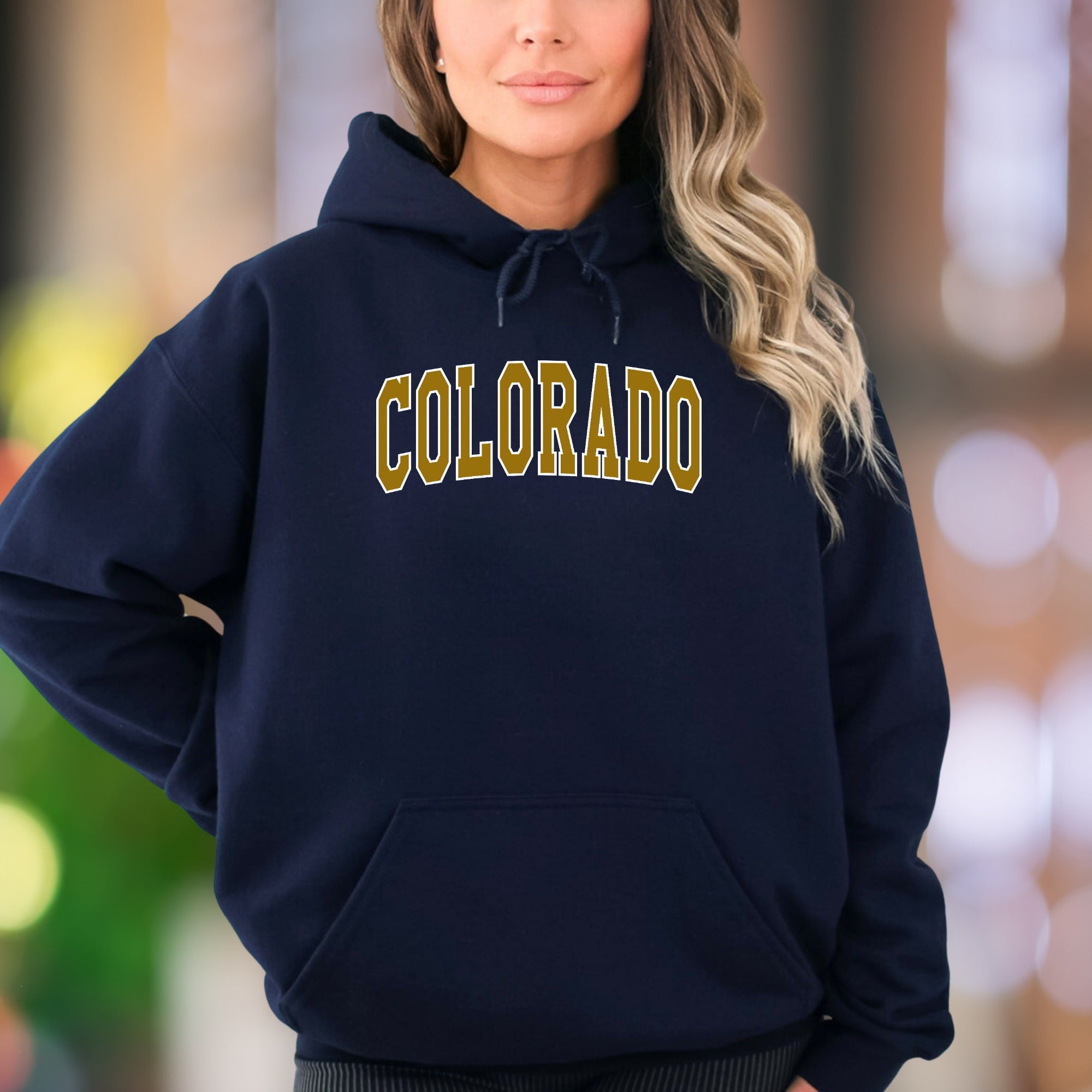 "COLORADO" | Collegiate Typography Unisex Adult Hoodie | State Pride Apparel
