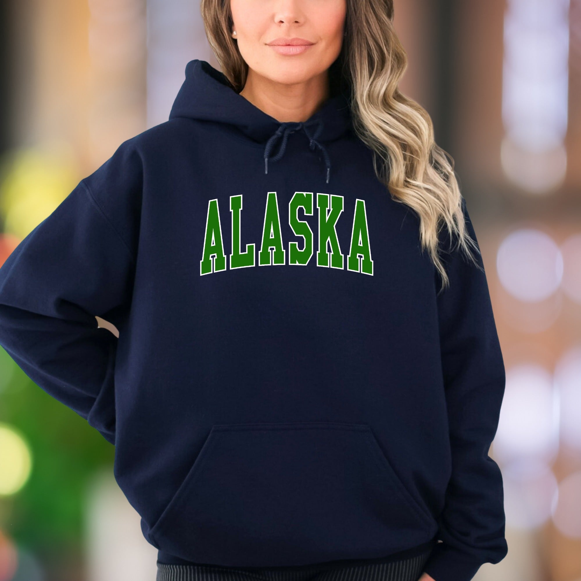 "ALASKA" | Bold Typography Unisex Adult Hoodie | State Pride Apparel