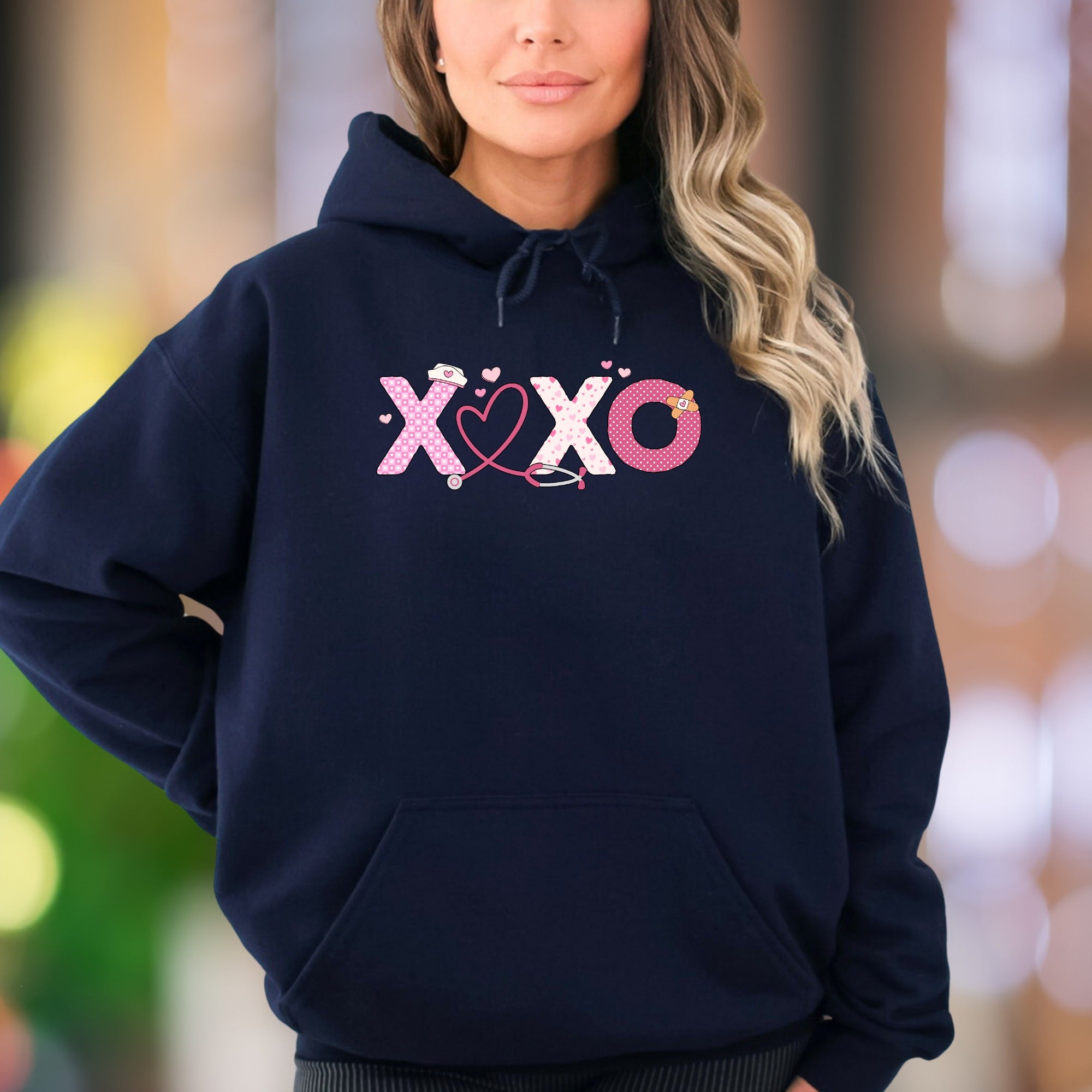 "XOXO Nurse" | Valentines Love Unisex Adult Hoodie | Healthcare Appreciation