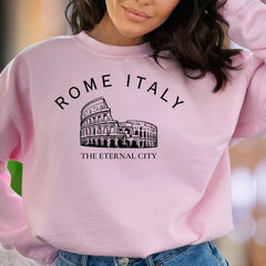 "ROME ITALY: THE ETERNAL CITY" | Vintage Travel Unisex Adult Sweatshirt | Wanderlust Lifestyle