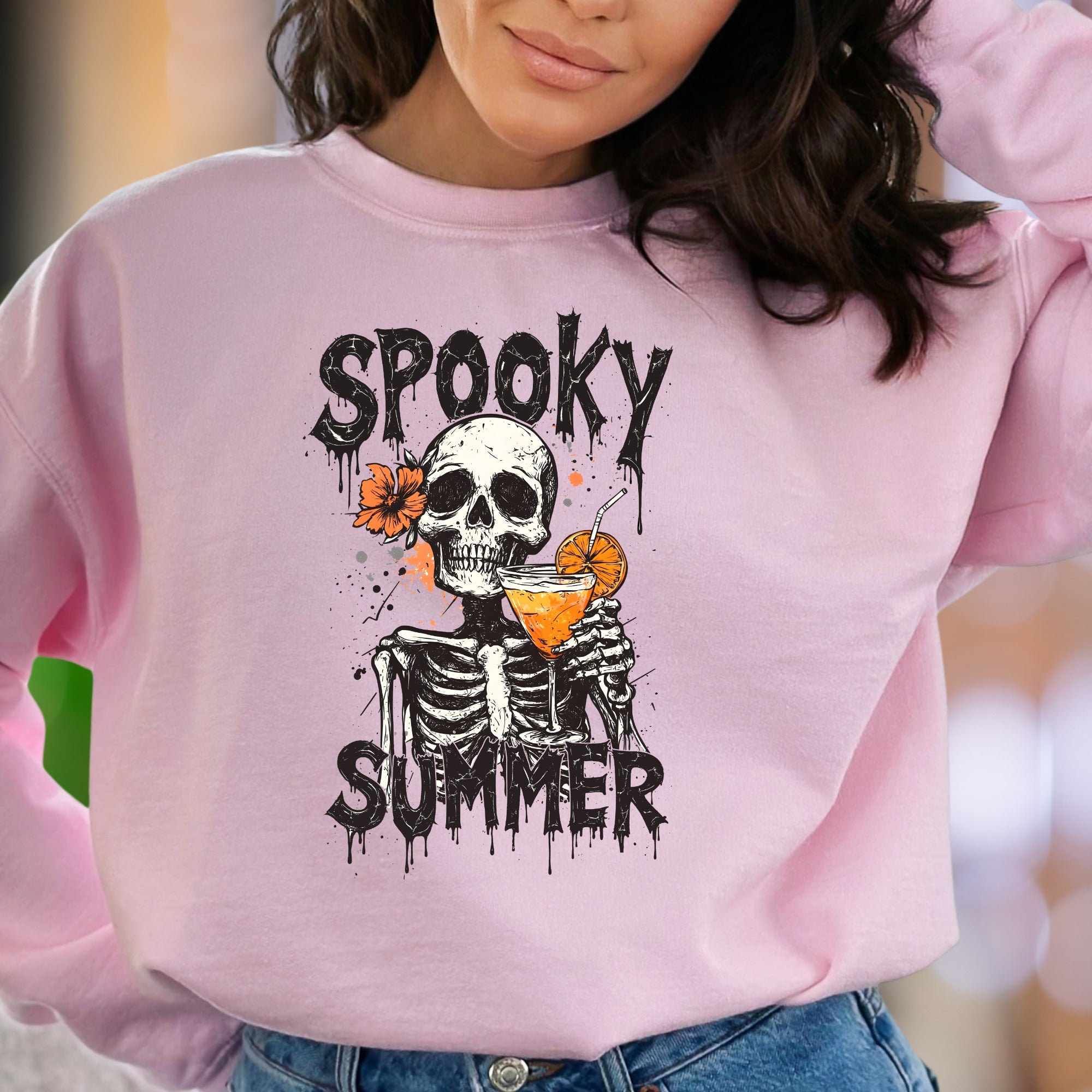 "Spooky Summer" | Graphic Humor Unisex Adult Sweatshirt | Quirky Lifestyle