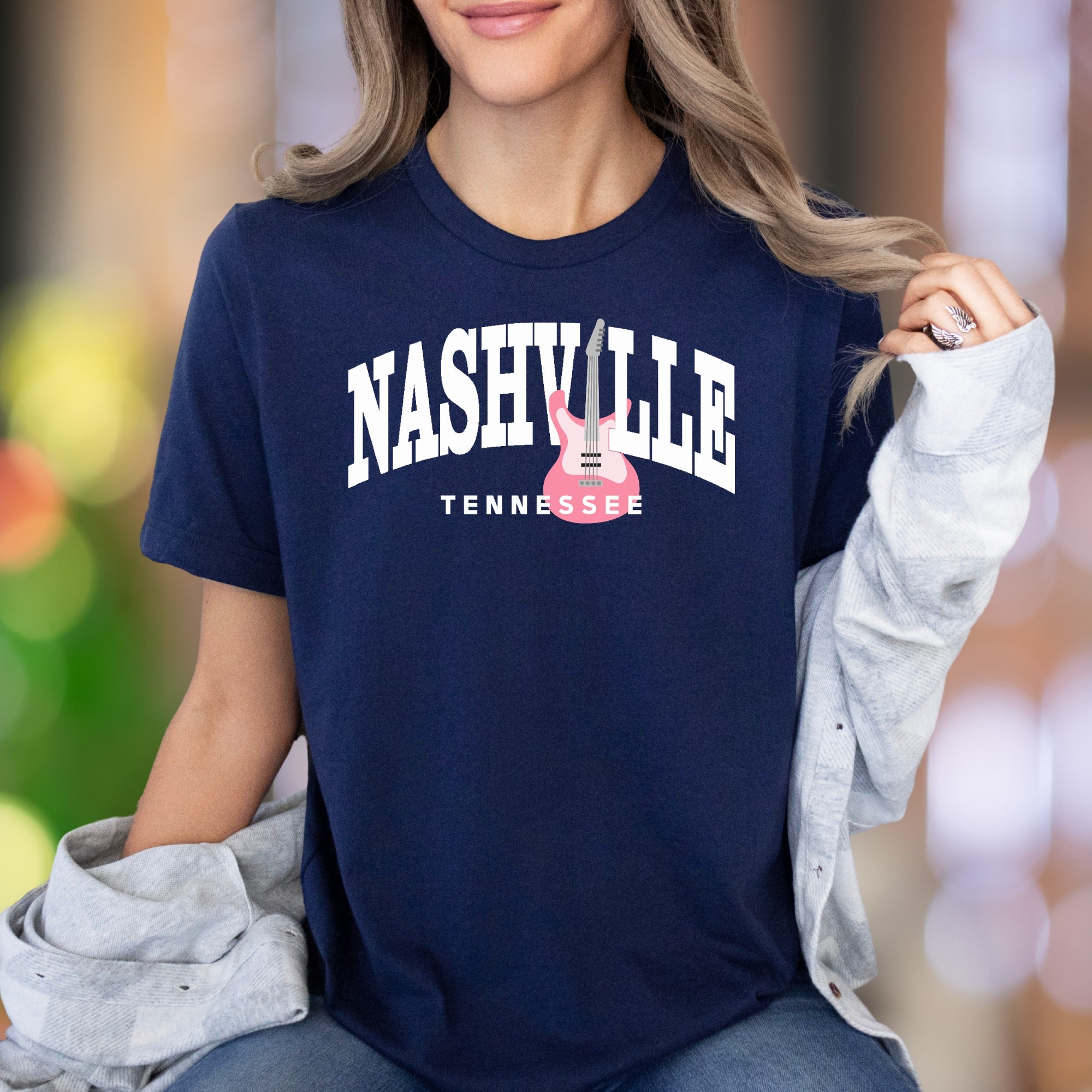 "NASHVILLE TENNESSEE" | Bold Graphic Unisex Adult T-Shirt | Music City Lifestyle