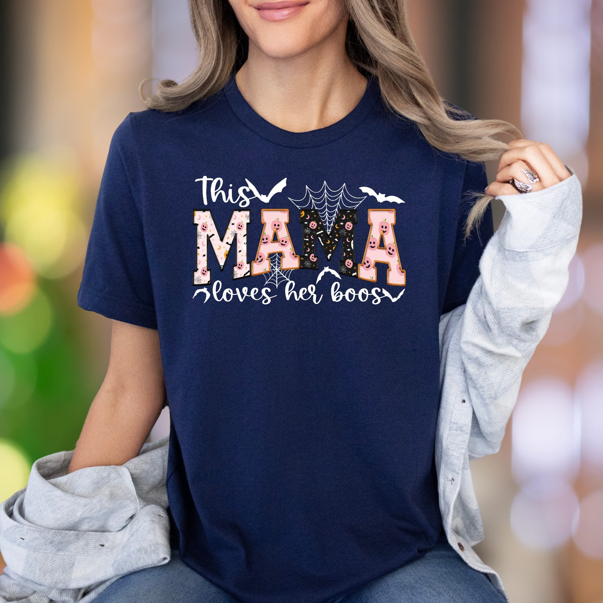 "This Mama Loves Her Boos" | Halloween Graphic Unisex Adult T-Shirt | Funny Lifestyle