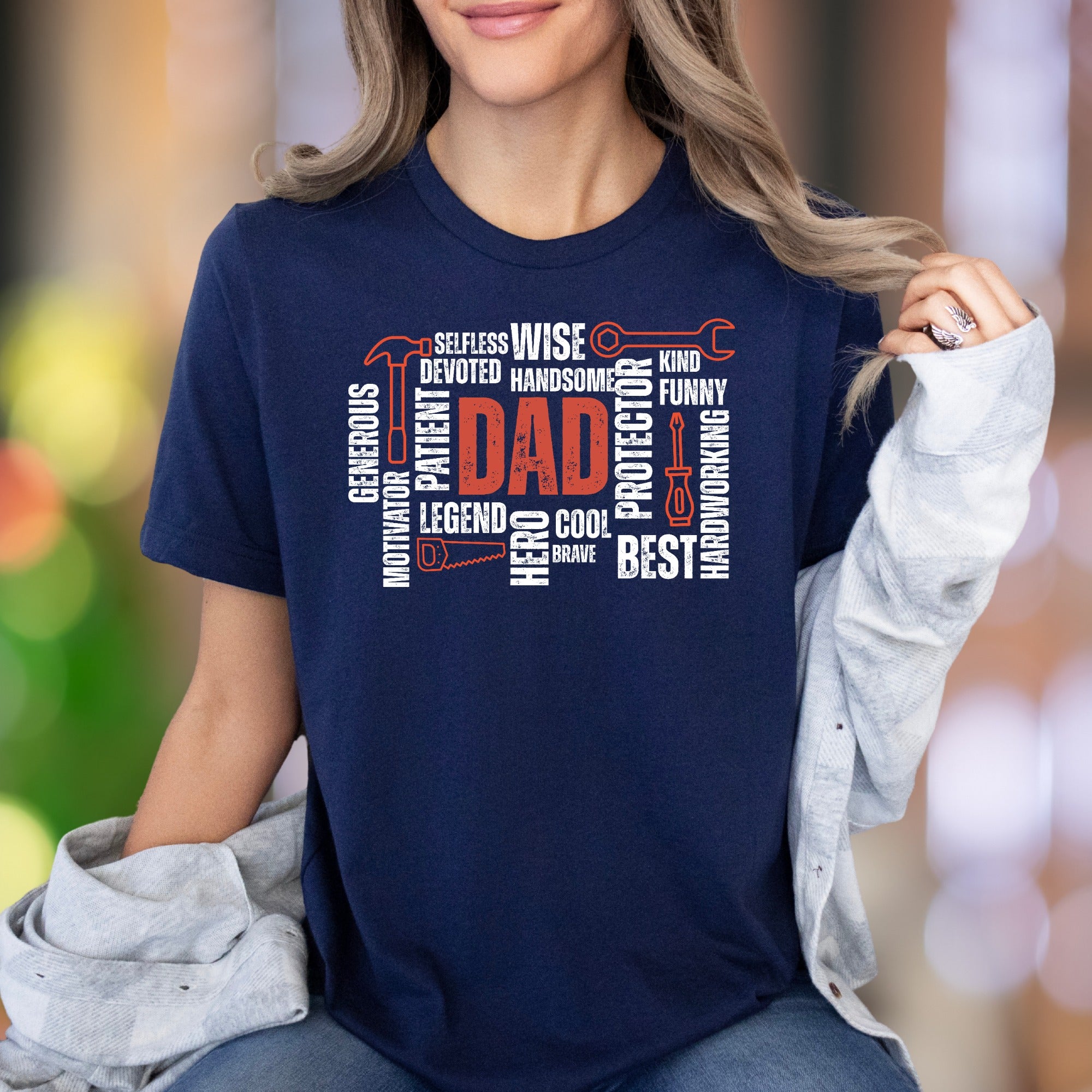 "DAD" Defined | Word Cloud Typography Unisex Adult T-Shirt | Family Love Lifestyle