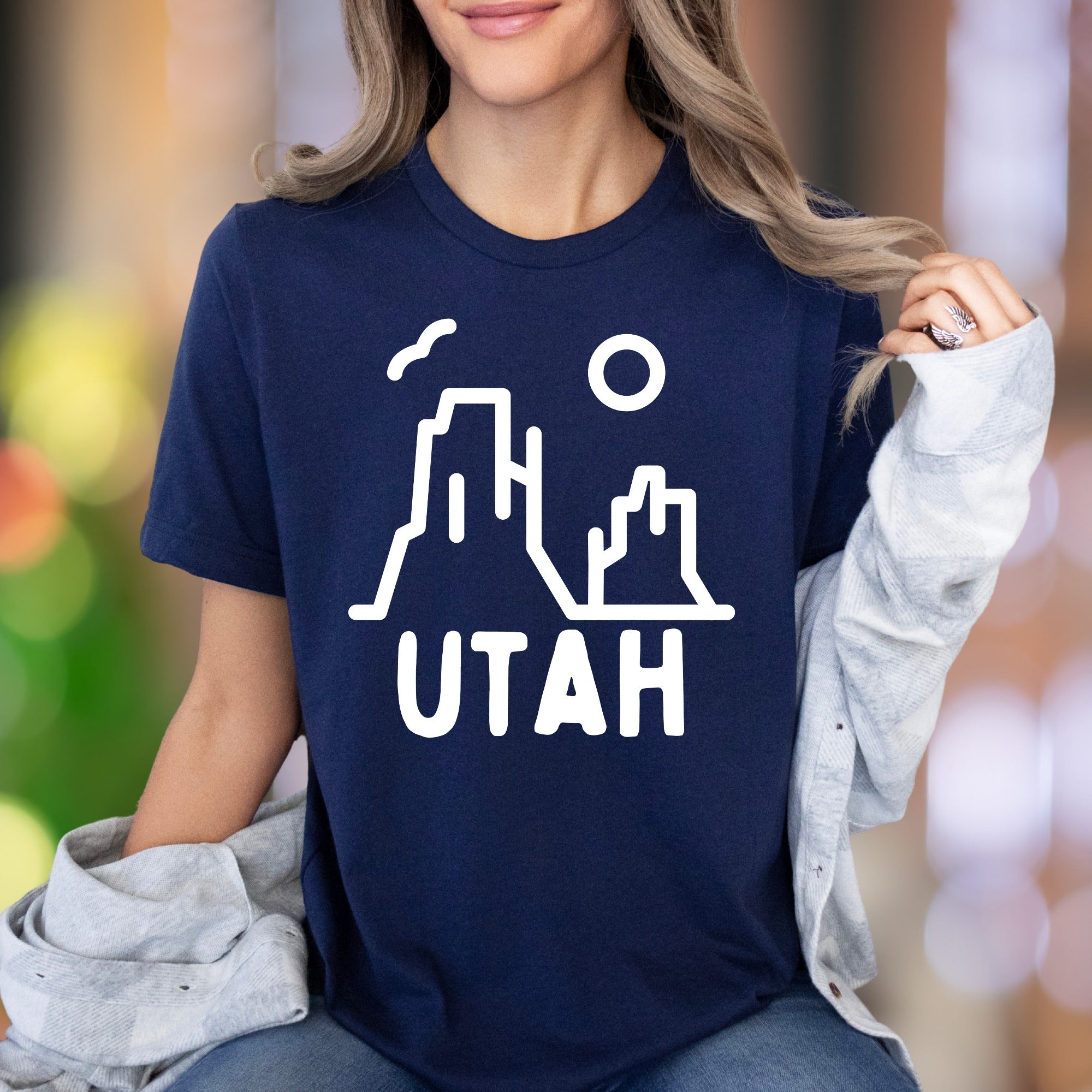 "UTAH" | Minimal Nature Graphic Unisex Adult T-Shirt | Travel & Adventure Lifestyle