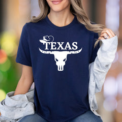 "TEXAS" | Cowboy Skull Graphic Unisex Adult T-Shirt | Western Lifestyle Apparel