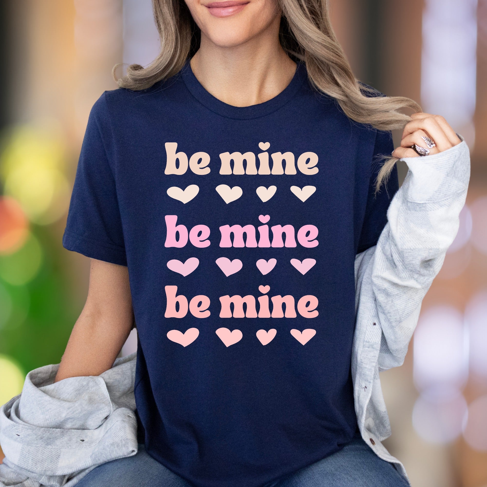 "be mine" | Retro Typography Unisex Adult T-Shirt | Affectionate Lifestyle