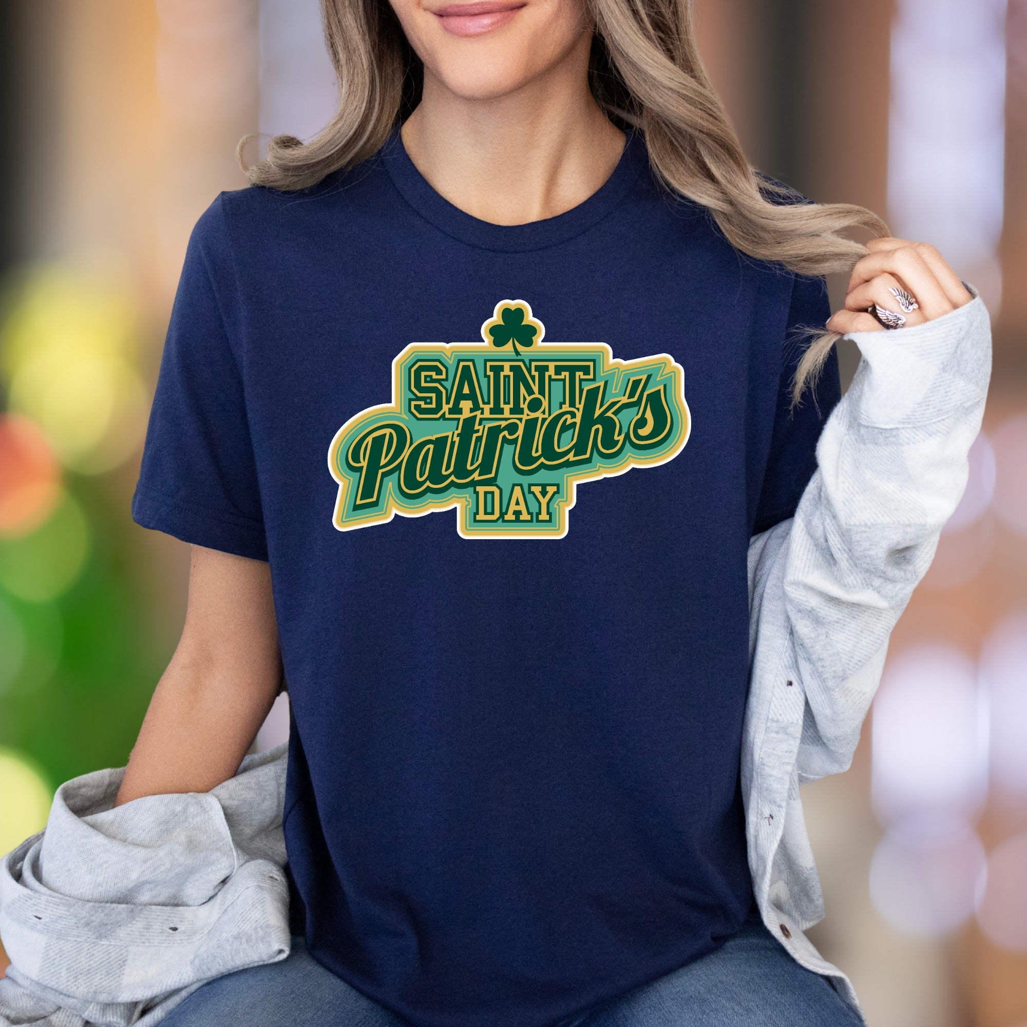 "Saint Patrick's Day" | Retro Typography Unisex Adult T-Shirt | Festive Celebration Wear
