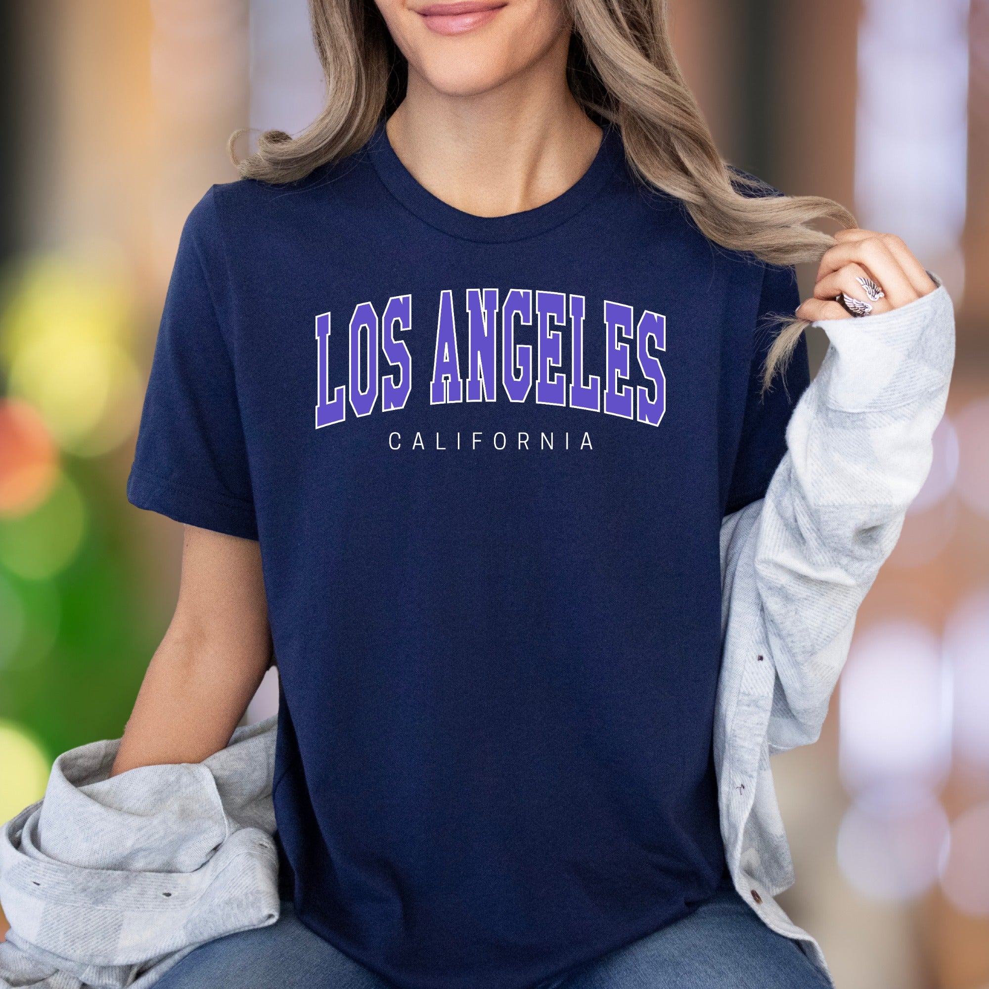 "LOS ANGELES CALIFORNIA" | Arch Typography Unisex Adult T-Shirt | West Coast Lifestyle