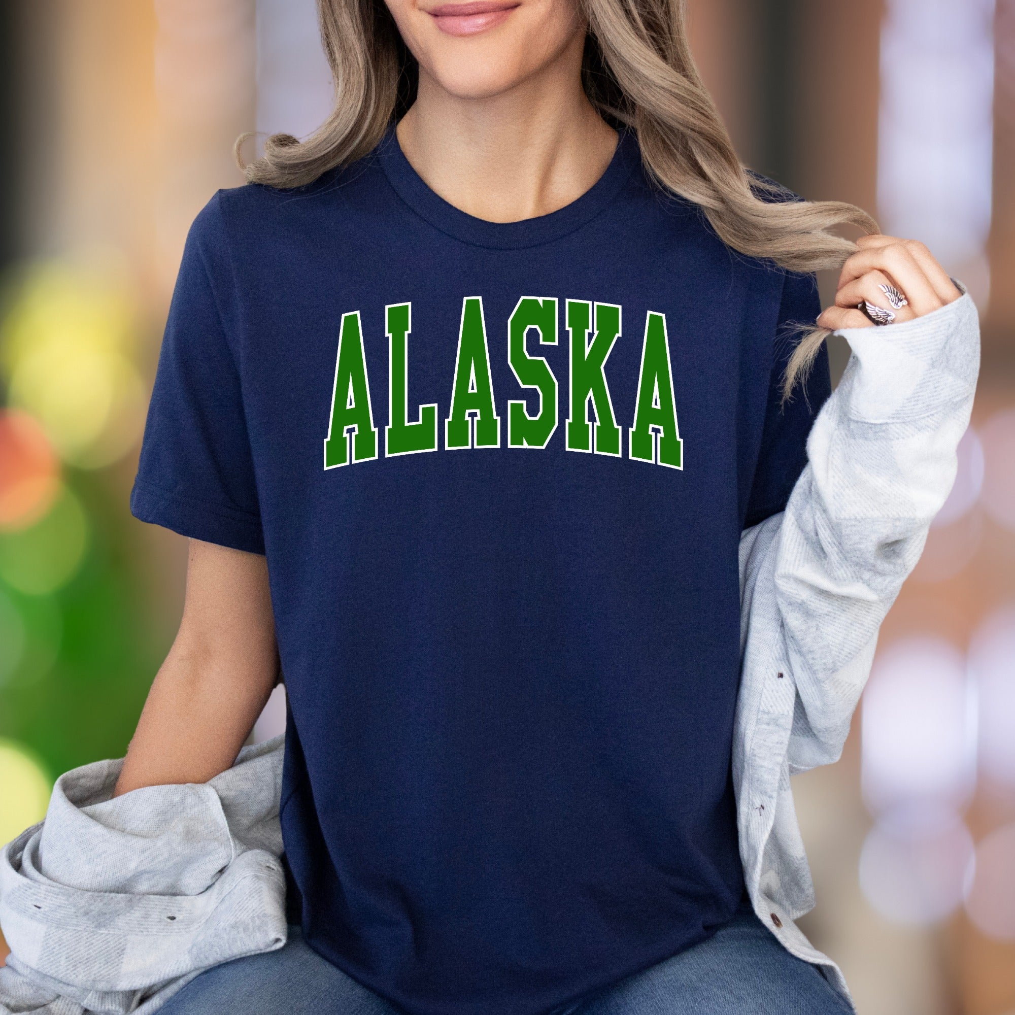 "ALASKA" | Varsity Typography Unisex Adult T-Shirt | State Pride Lifestyle