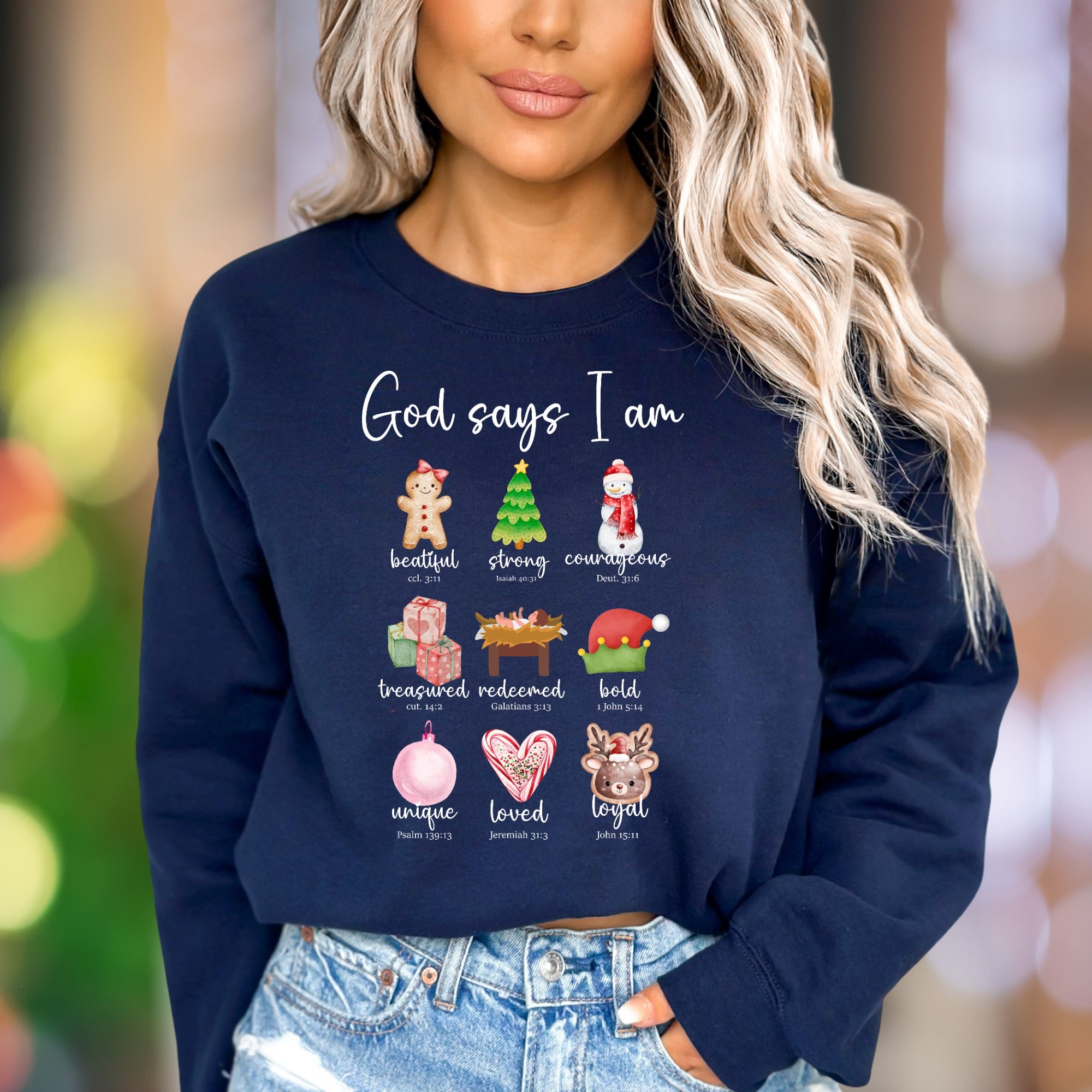 "God Says I Am" | Whimsical Holiday Unisex Adult Sweatshirt | Inspirational Lifestyle