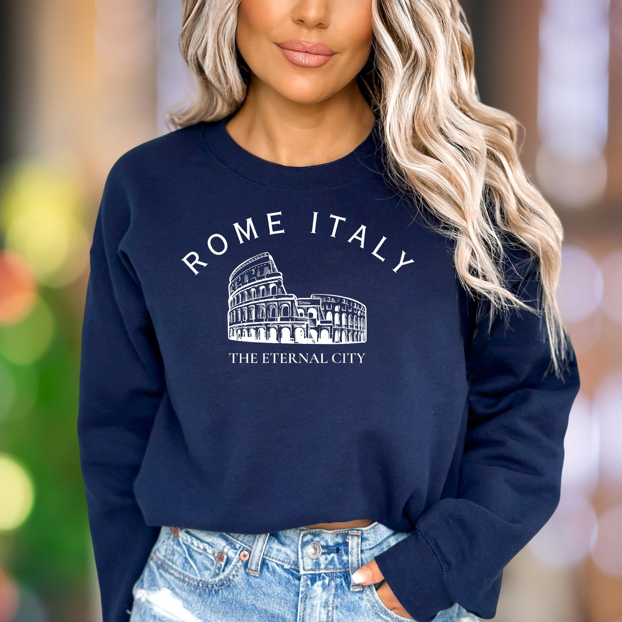 "ROME ITALY: THE ETERNAL CITY" | Vintage Travel Unisex Adult Sweatshirt | Wanderlust Lifestyle