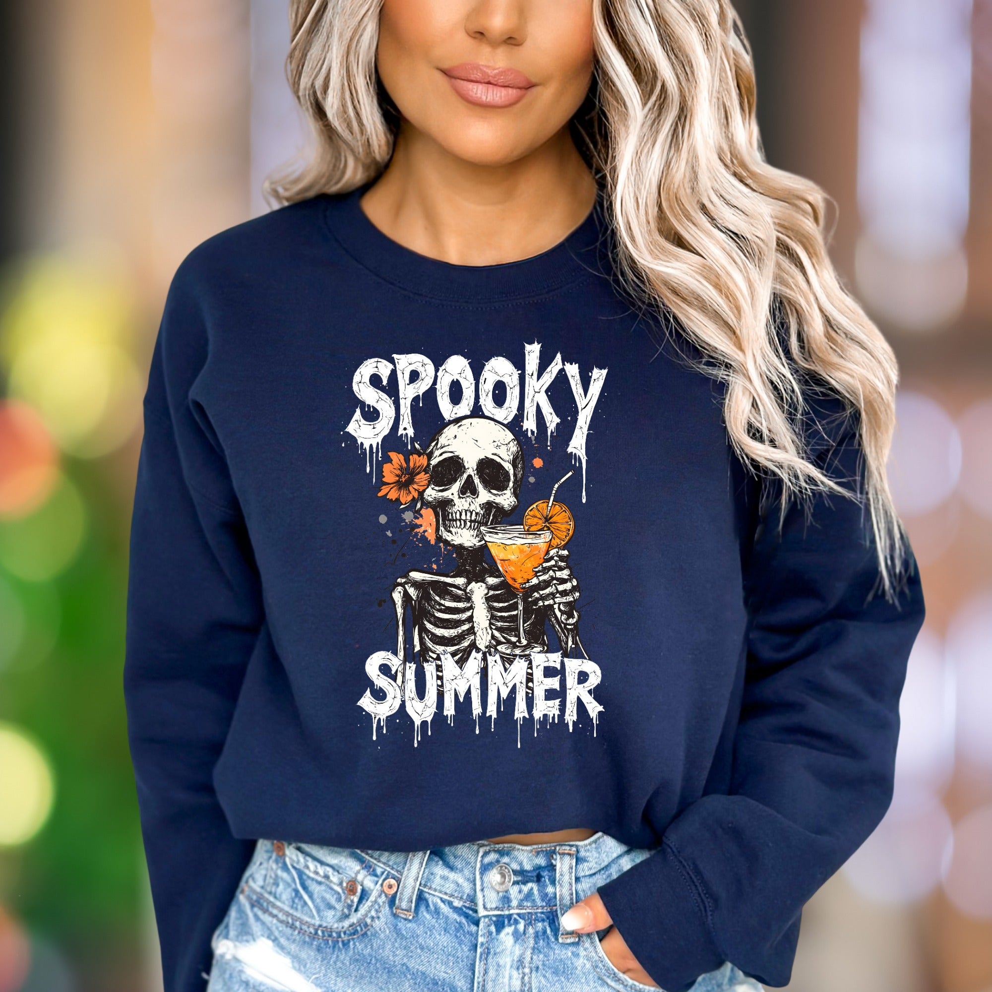 "Spooky Summer" | Graphic Humor Unisex Adult Sweatshirt | Quirky Lifestyle