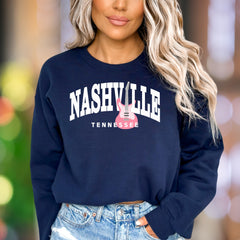 "Nashville Tennessee" | Music City Graphic Unisex Adult Sweatshirt | Lifestyle Travel