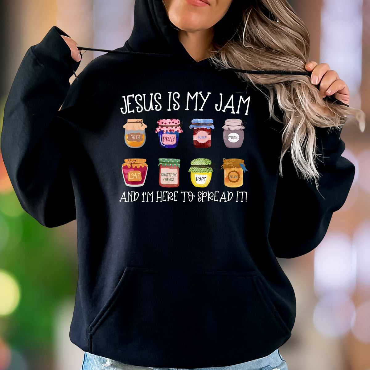 "Jesus Is My Jam" | Faith-Inspired Graphic Unisex Adult Hoodie | Motivational Lifestyle