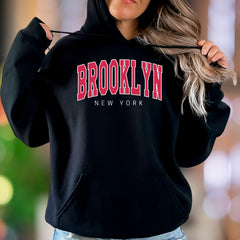 "BROOKLYN NEW YORK" | Bold Typography Unisex Adult Hoodie | Urban Lifestyle