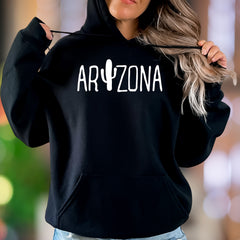 "ARIZONA" | Southwest Cactus Graphic Unisex Adult Hoodie | Travel Lifestyle