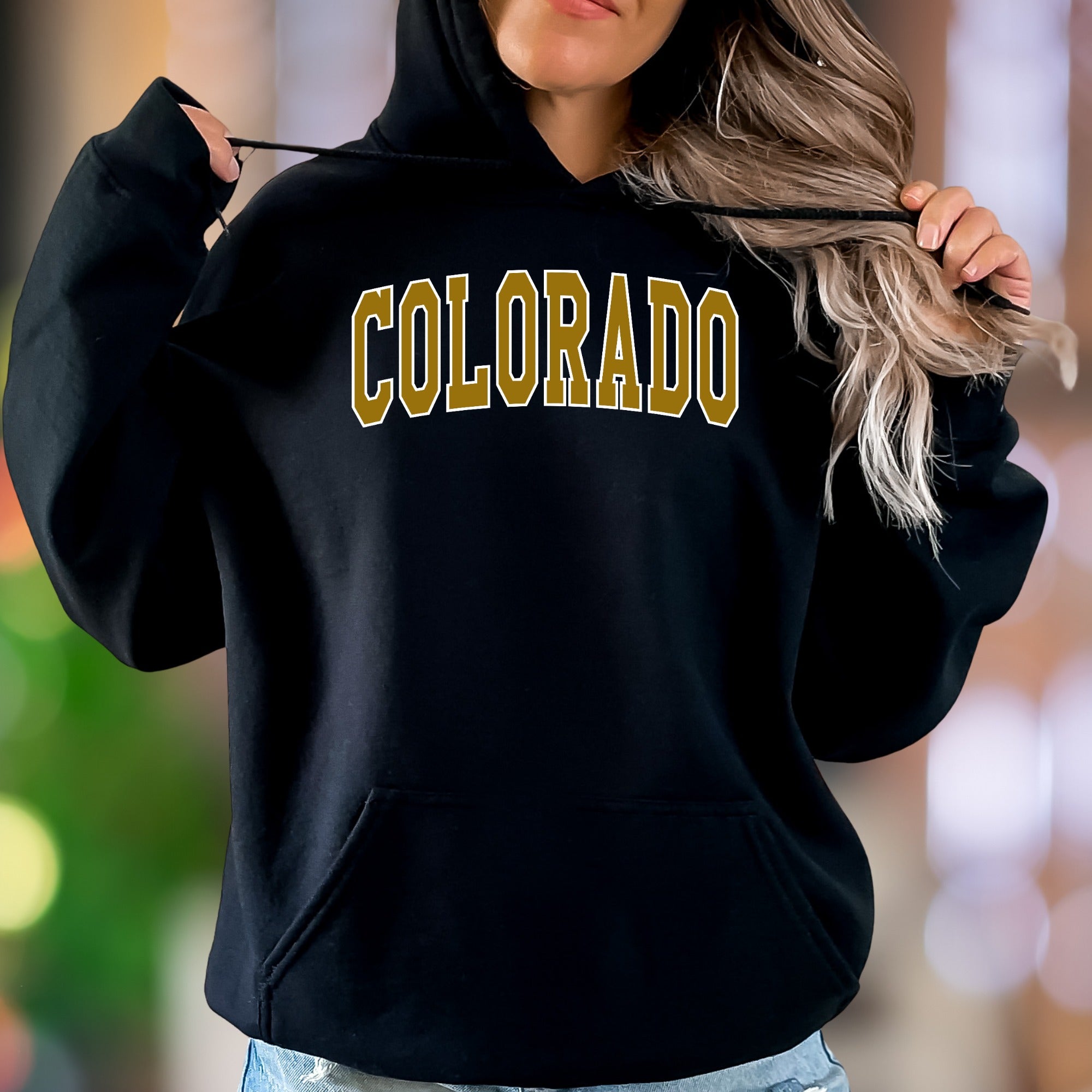 "COLORADO" | Collegiate Typography Unisex Adult Hoodie | State Pride Apparel