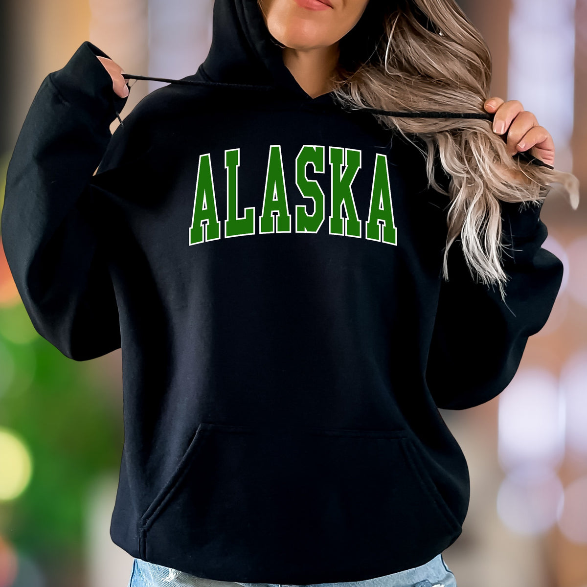 "ALASKA" | Bold Typography Unisex Adult Hoodie | State Pride Apparel