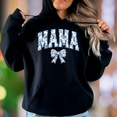 "MAMA" Floral Bow Unisex Adult Hoodie | Sweet Chic Mom Lifestyle