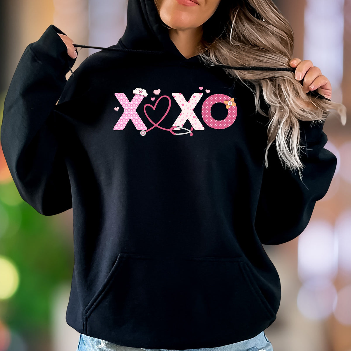 "XOXO Nurse" | Valentines Love Unisex Adult Hoodie | Healthcare Appreciation