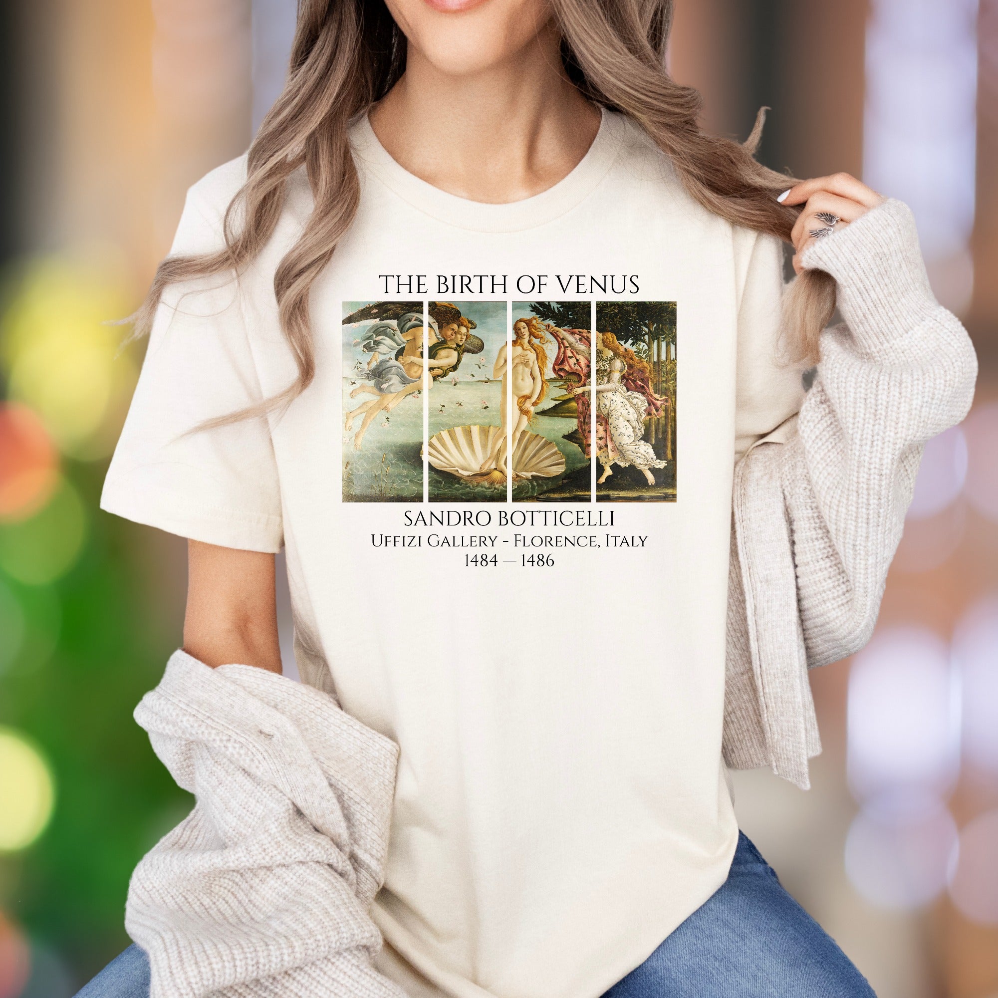 "THE BIRTH OF VENUS" | Art History Graphic Unisex Adult T-Shirt | Renaissance Masterpiece