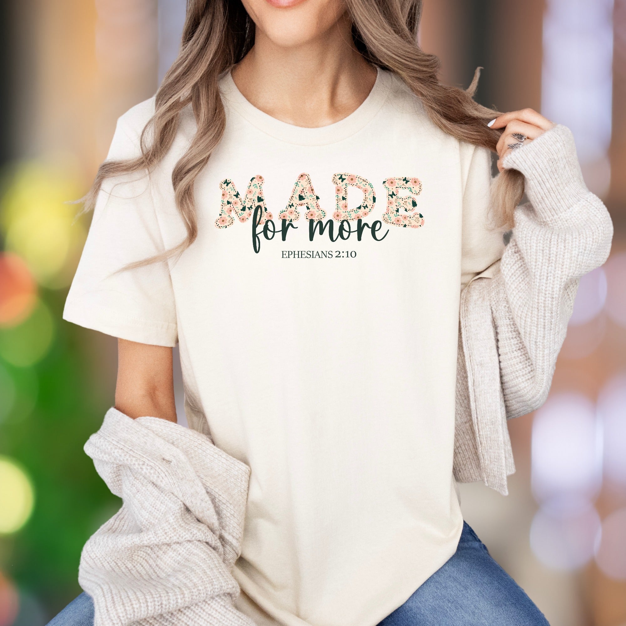 "MADE for more" | Floral Graphic Unisex Adult T-Shirt | Empowering Lifestyle