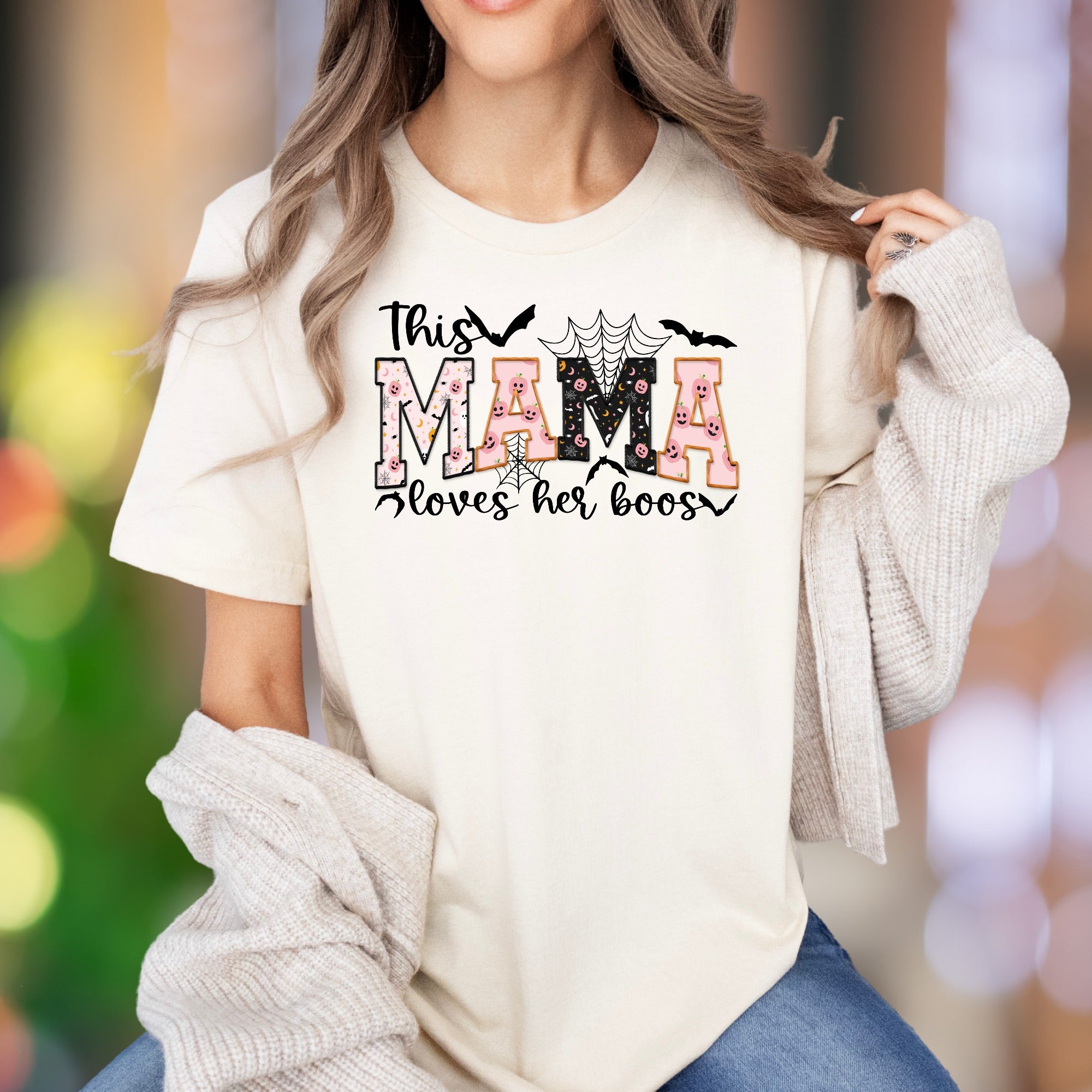 "This Mama Loves Her Boos" | Halloween Graphic Unisex Adult T-Shirt | Funny Lifestyle