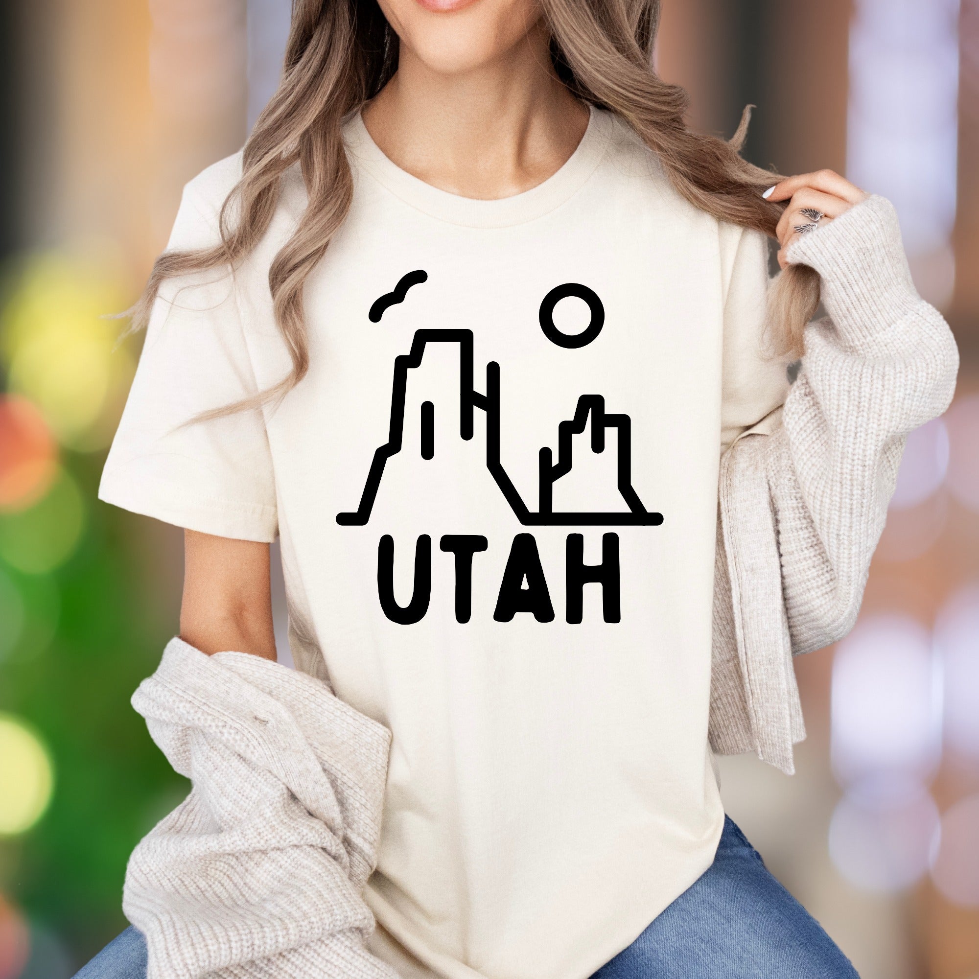 "UTAH" | Minimal Nature Graphic Unisex Adult T-Shirt | Travel & Adventure Lifestyle