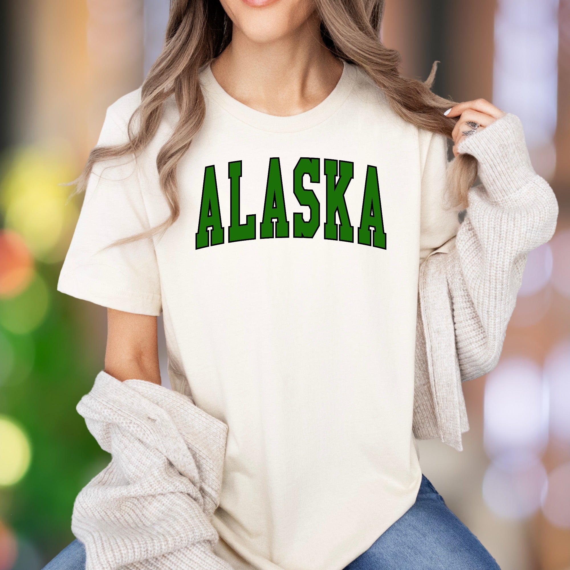 "ALASKA" | Varsity Typography Unisex Adult T-Shirt | State Pride Lifestyle