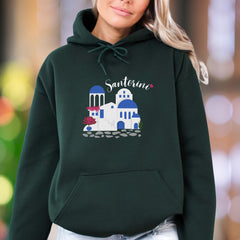 "Santorini" | Iconic Landscape Unisex Adult Hoodie | Travel & Culture